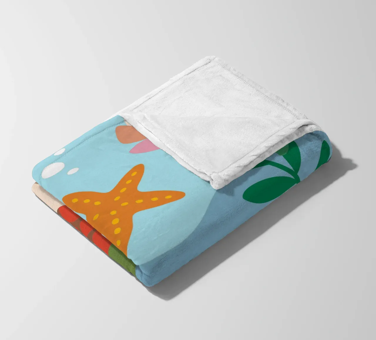 Tartarughe marine e stelle marine coperta in pile da CUTE ANIMALS