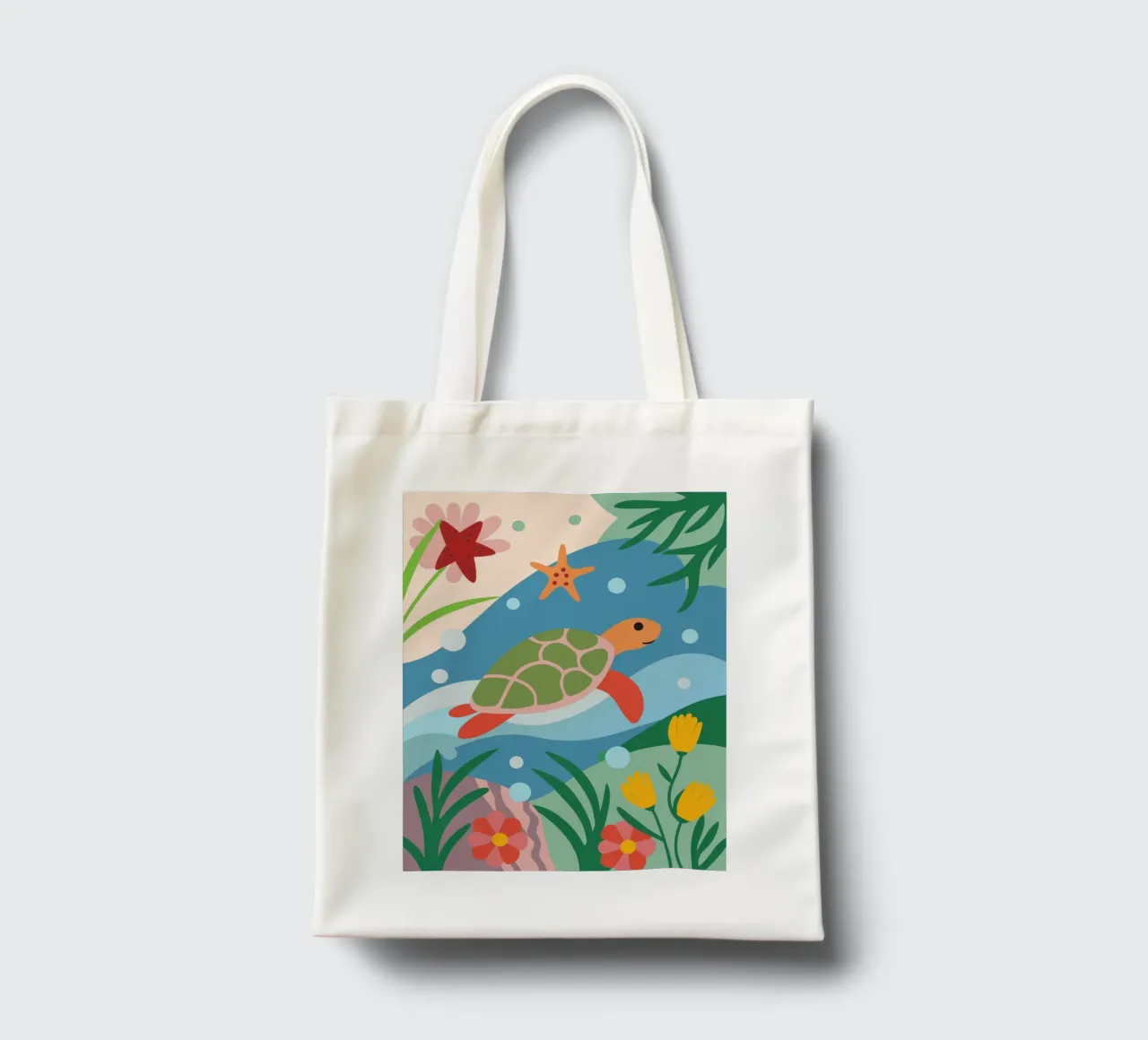 Tartaruga subacquea borsa in juta da CUTE ANIMALS