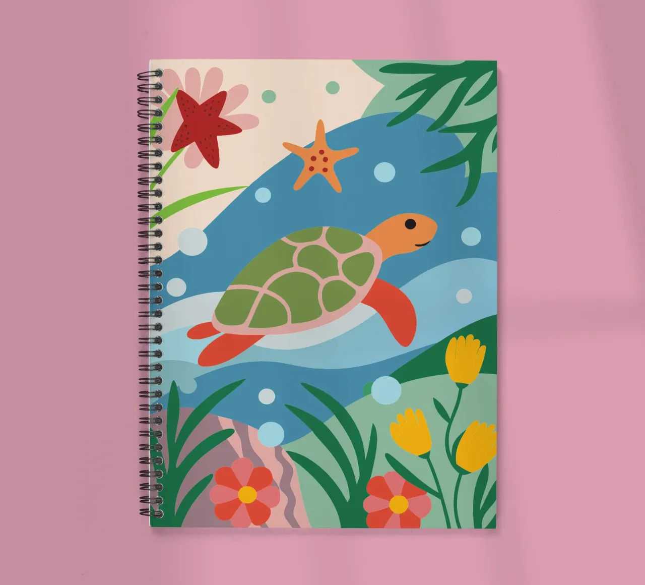 Underwater Turtle spiral notebook by CUTE ANIMALS