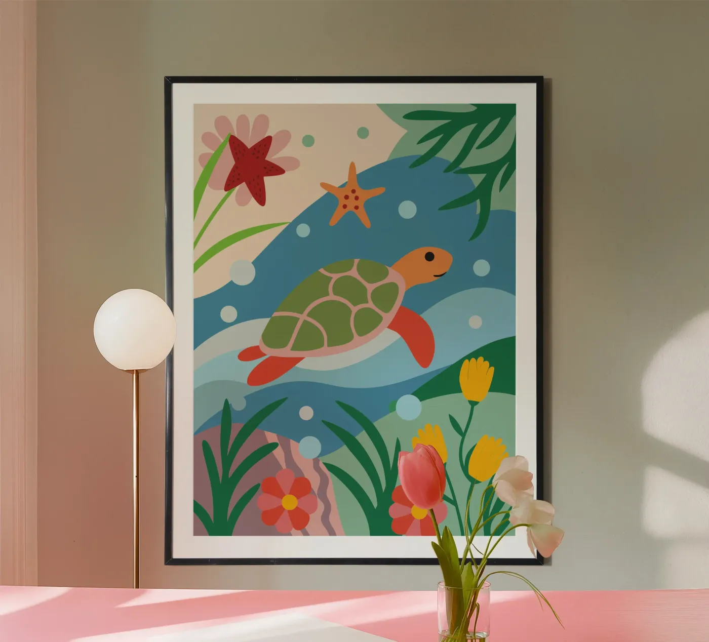 Underwater Turtle poster by CUTE ANIMALS