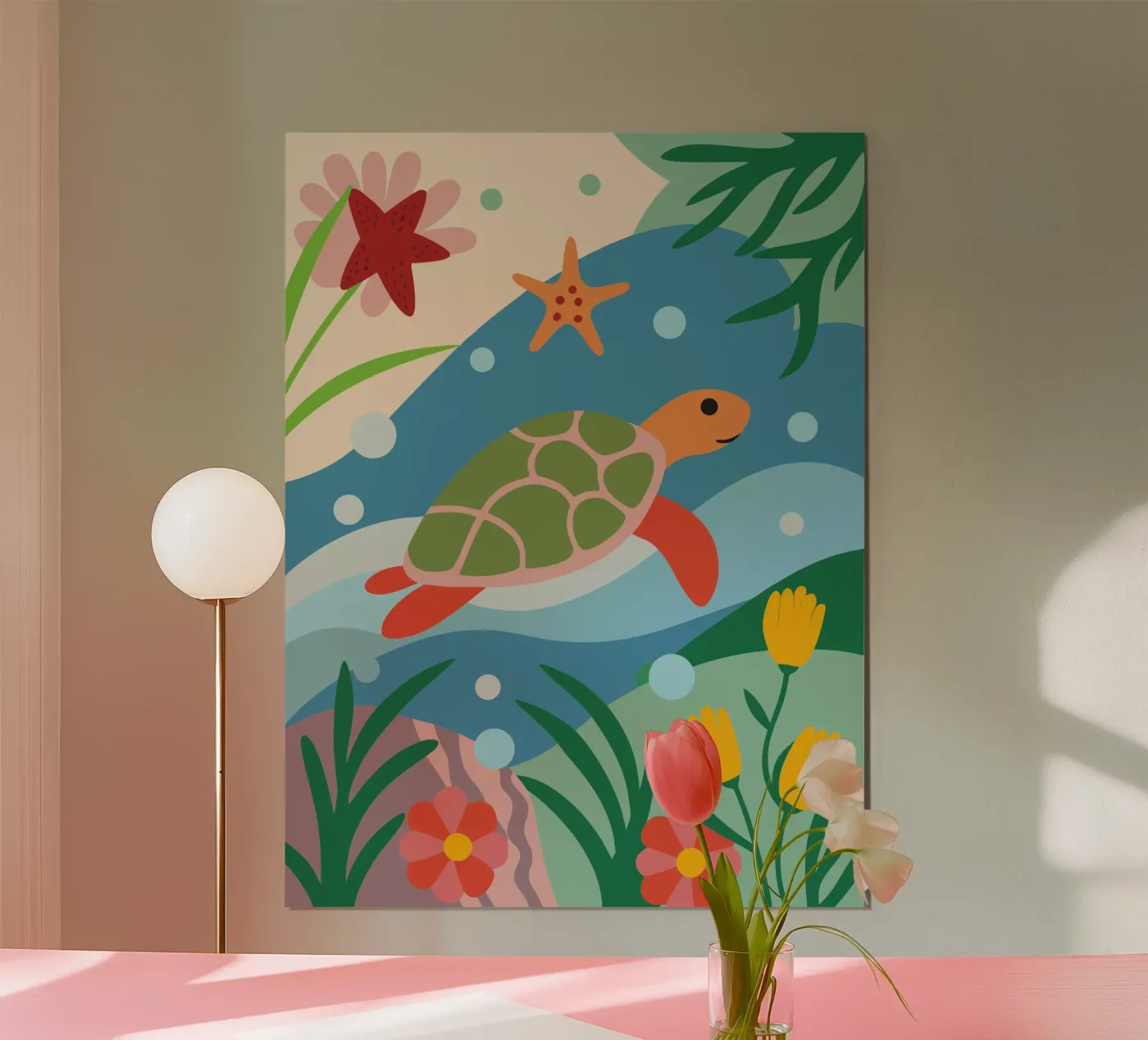 Underwater Turtle poster by CUTE ANIMALS