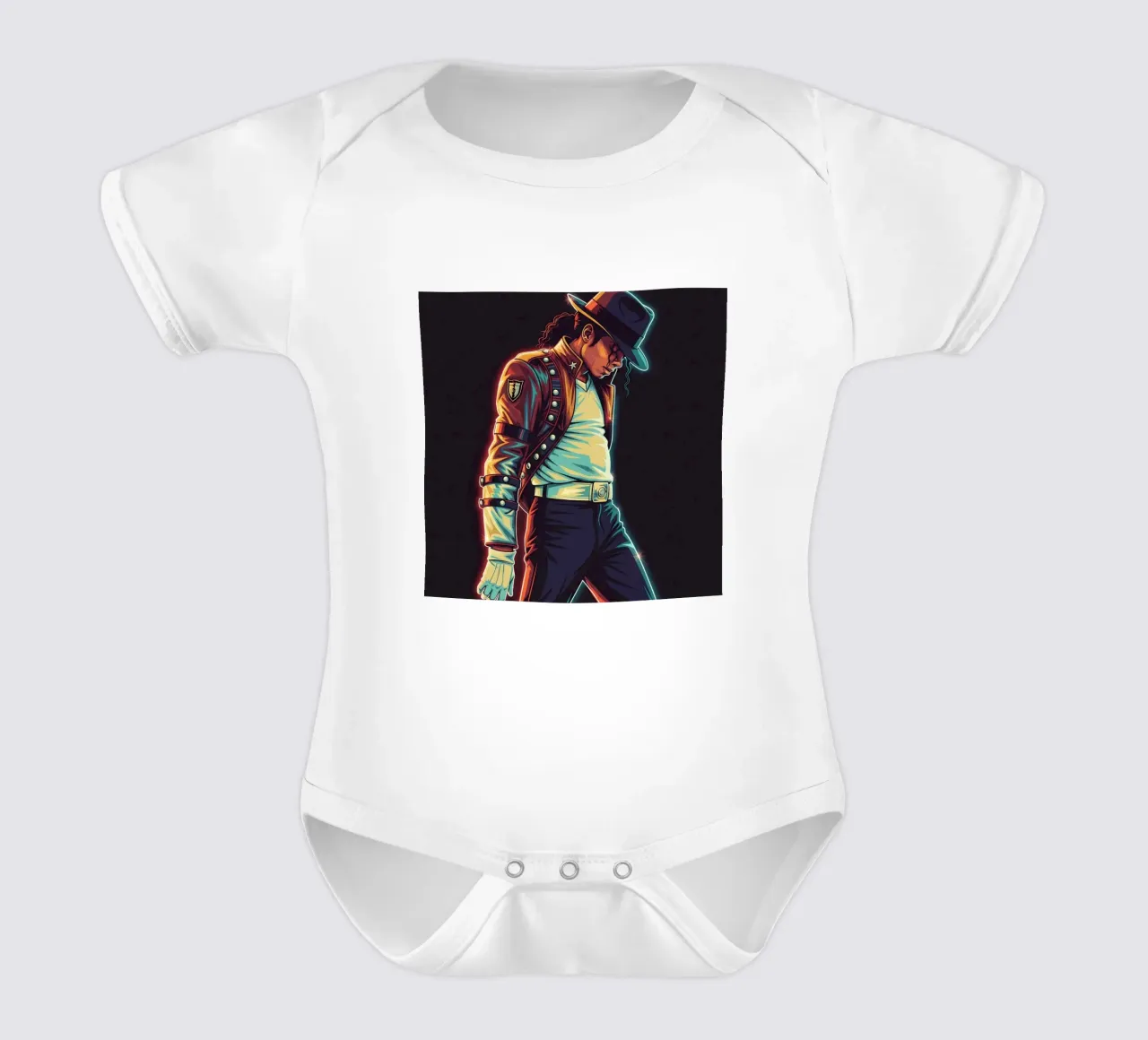 Michael Jackson iconic style body neonato maniche corte da Lembayung art