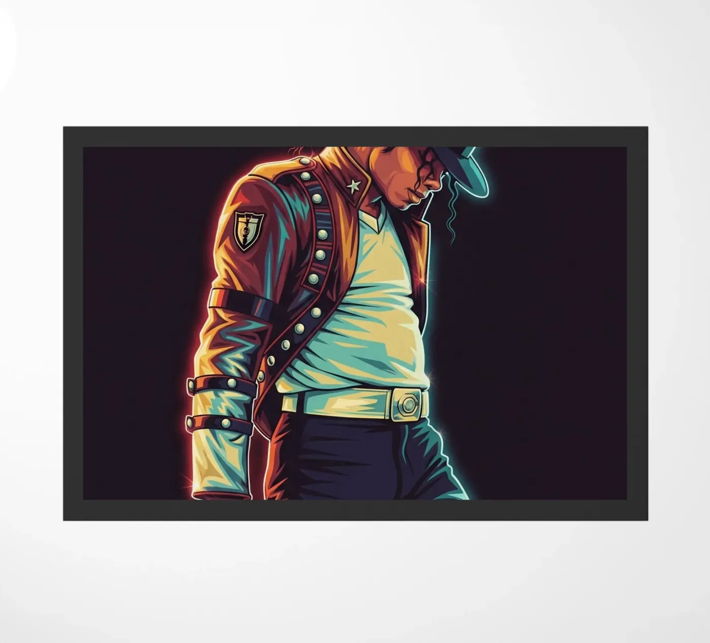 Michael Jackson iconic style doormat by Lembayung art