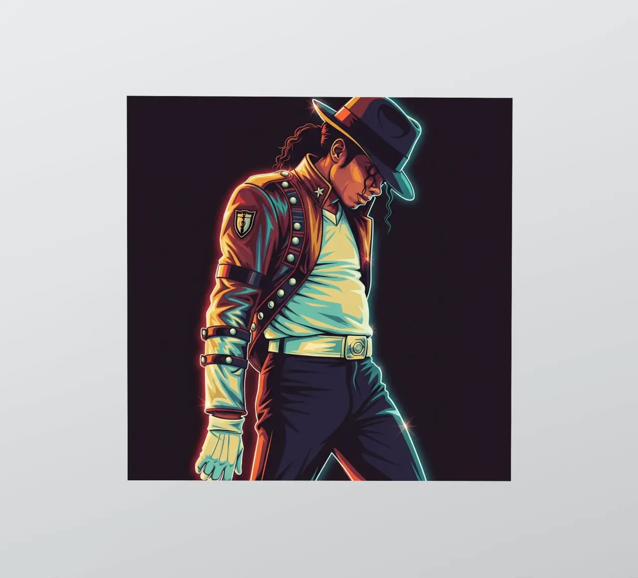 Michael Jackson iconic style pegatina de Lembayung art