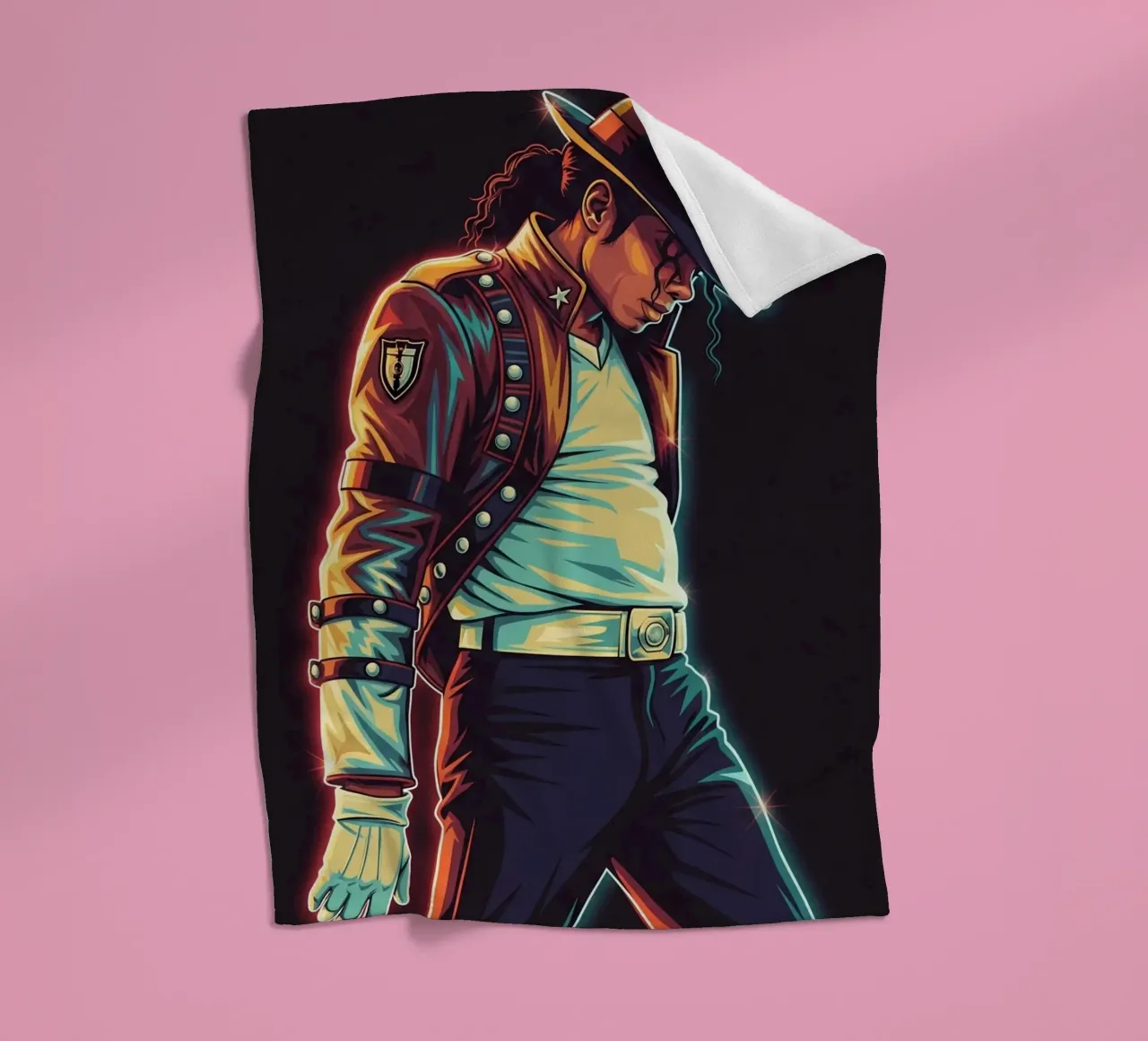 Michael Jackson iconic style coperta in pile da Lembayung art