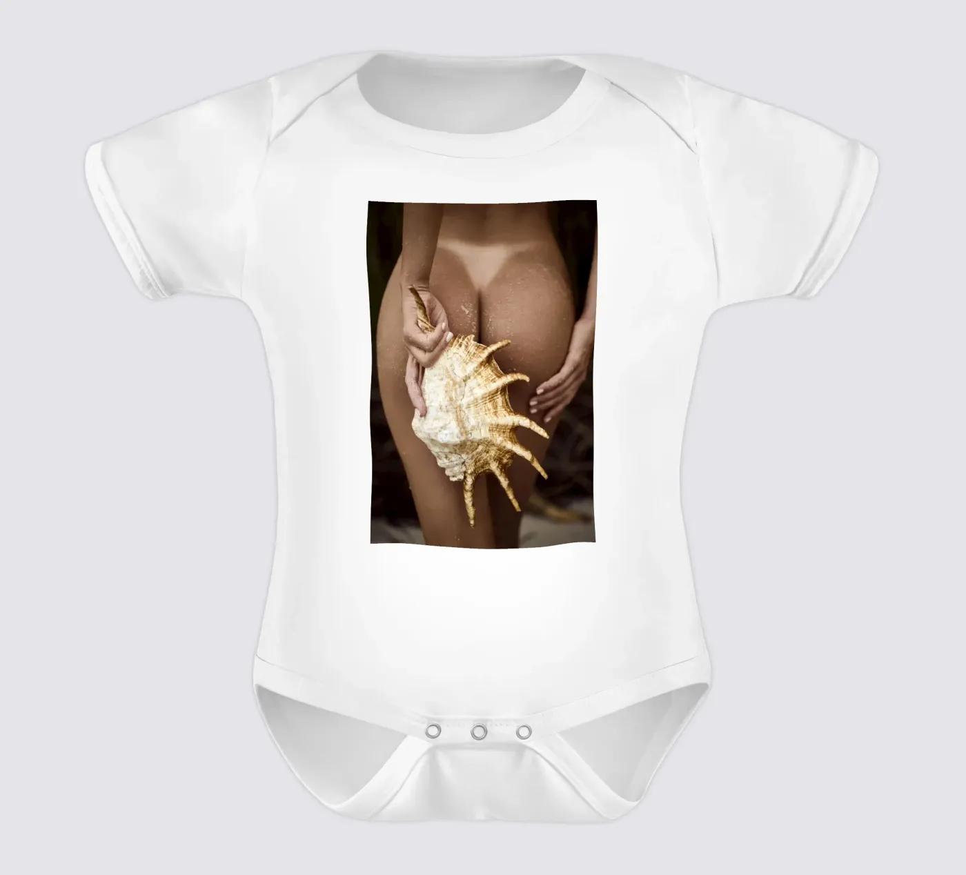 Seashell Kurzarm Babybody von Marie Bärsch
