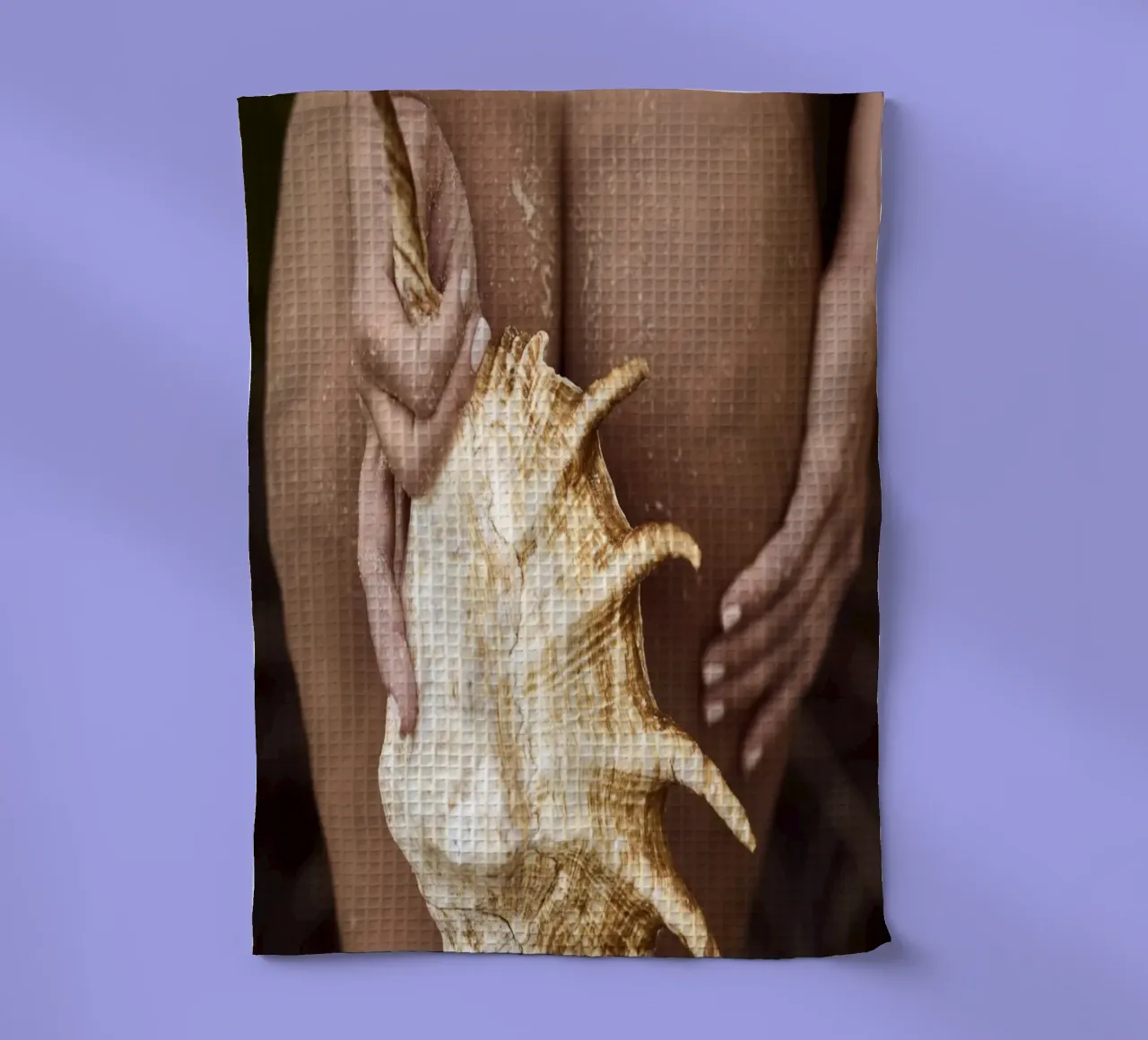 Seashell theedoek van Marie Bärsch