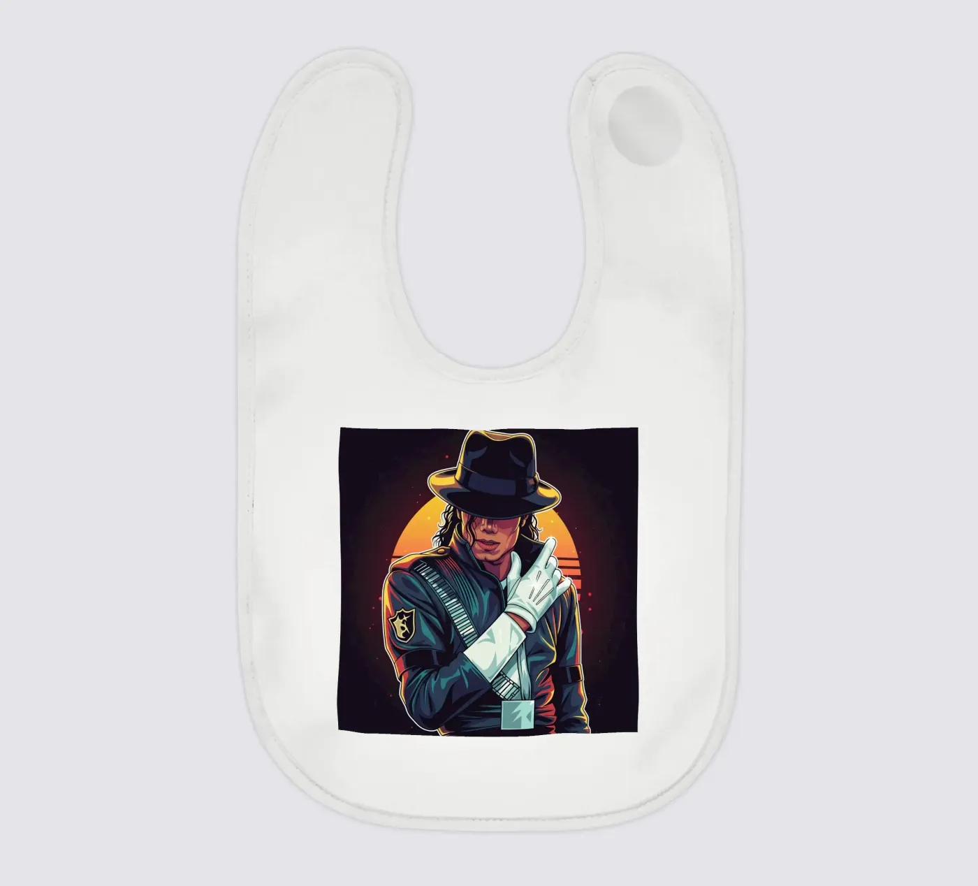 Michael Jackson baby bib by Lembayung art
