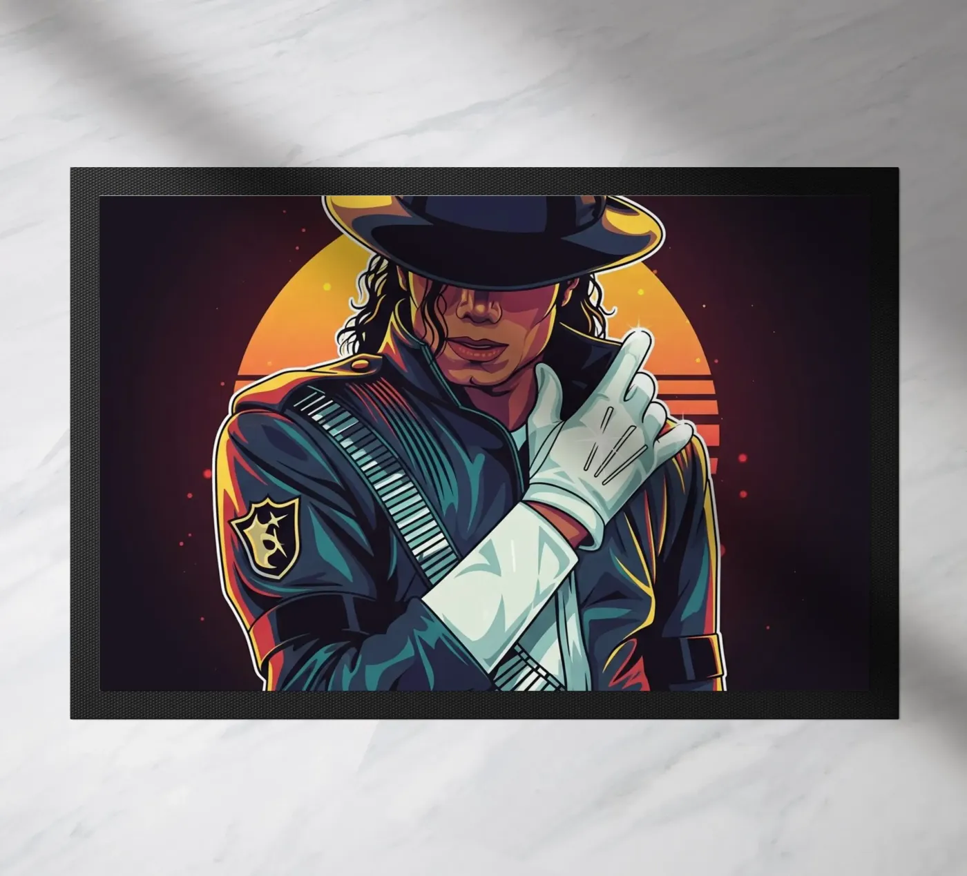 Michael Jackson doormat by Lembayung art