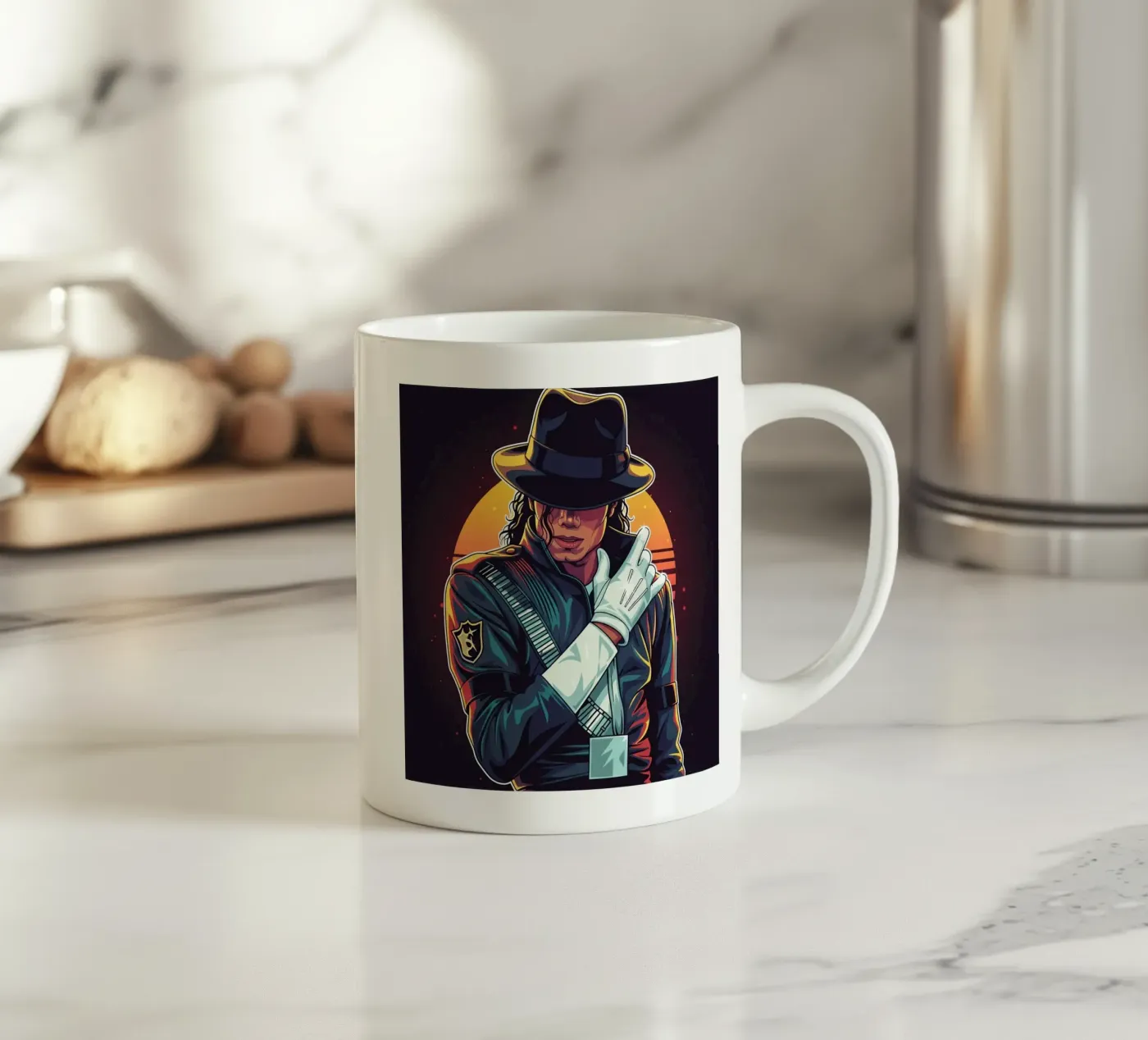 Michael Jackson ceramic mug by Lembayung art