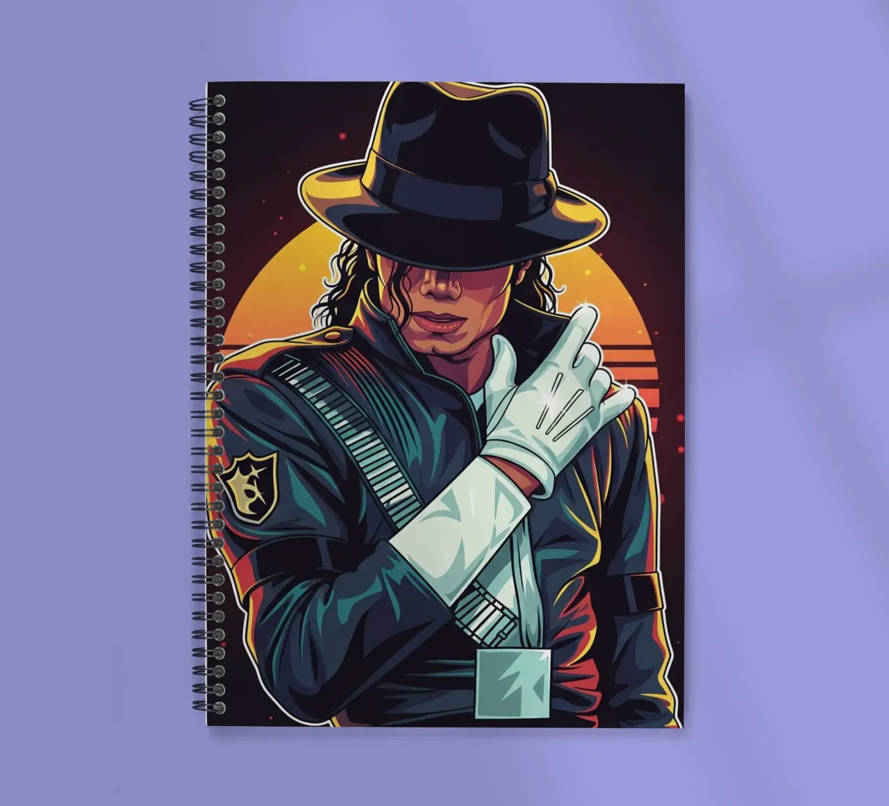Michael Jackson notitieboek met spiraal van Lembayung art