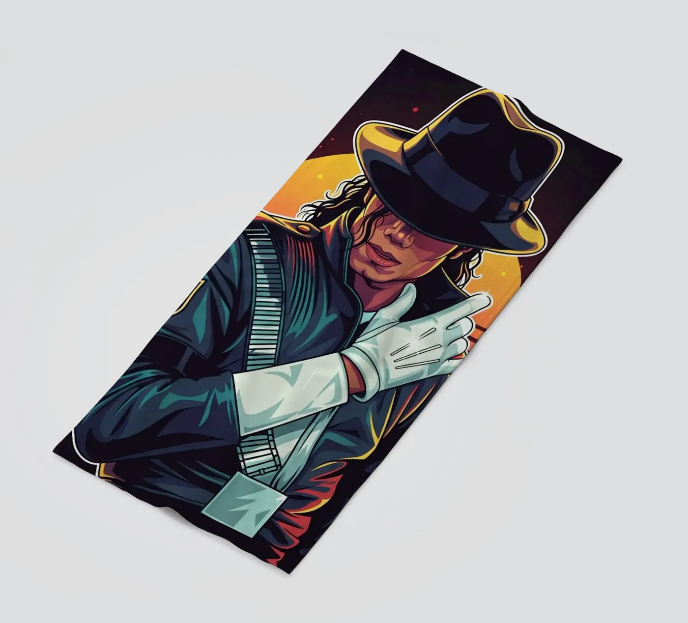 Michael Jackson beach towel by Lembayung art
