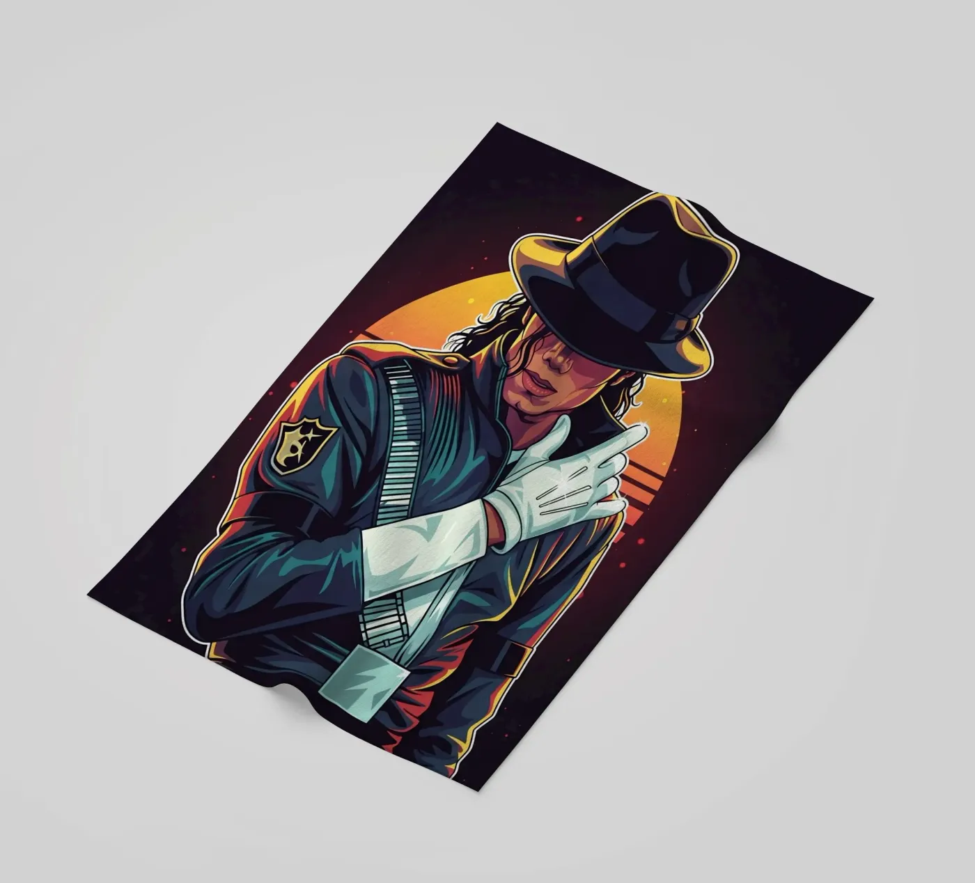 Michael Jackson beach towel by Lembayung art