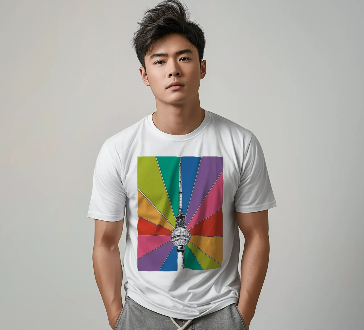 Rainbow Berliner Fernsehturm t-shirt da KP Design