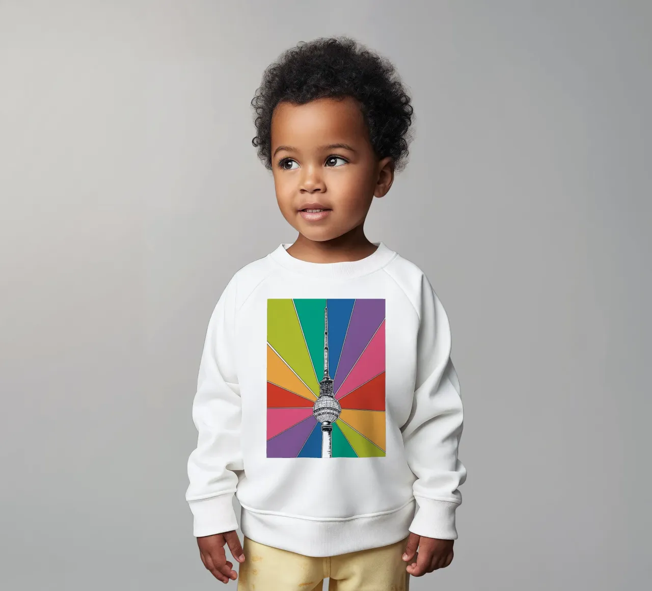 Rainbow Berliner Fernsehturm felpa neonato da KP Design