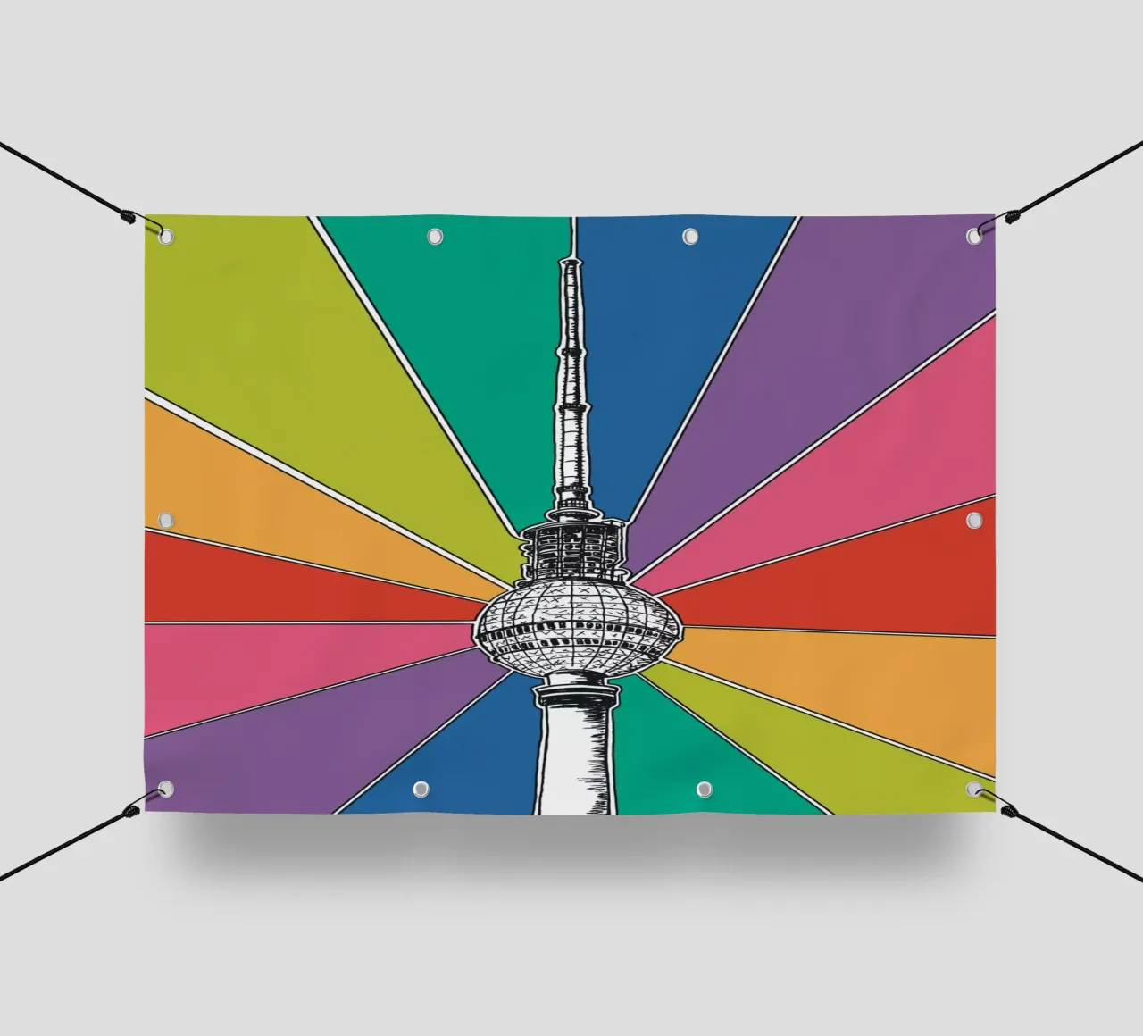 Rainbow Berliner Fernsehturm telo in pvc da KP Design