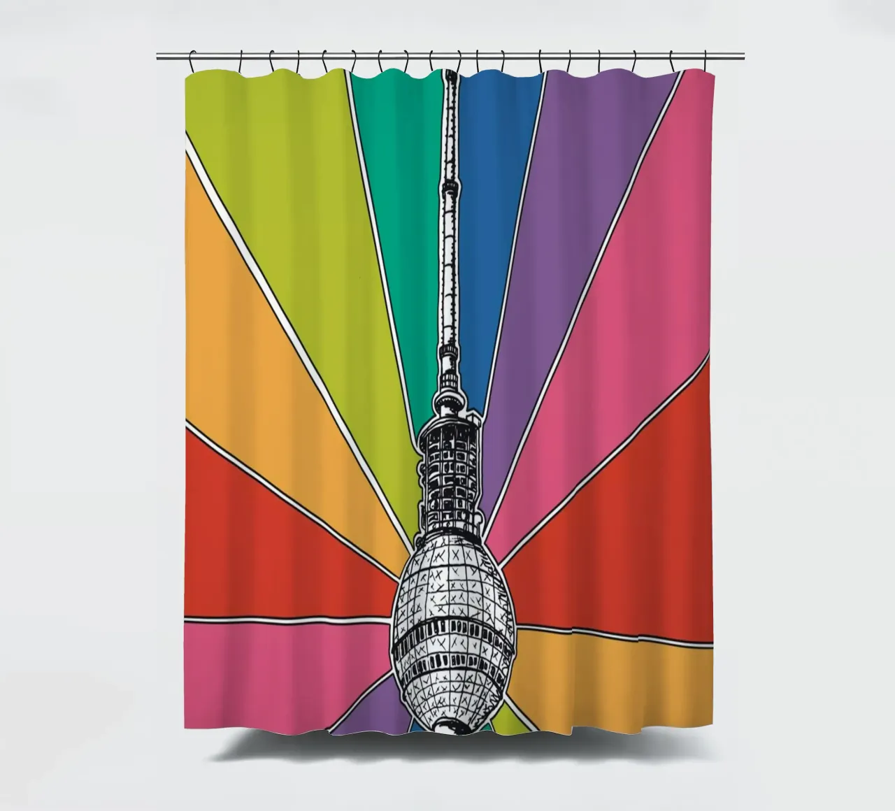 Rainbow Berliner Fernsehturm tenda da doccia da KP Design