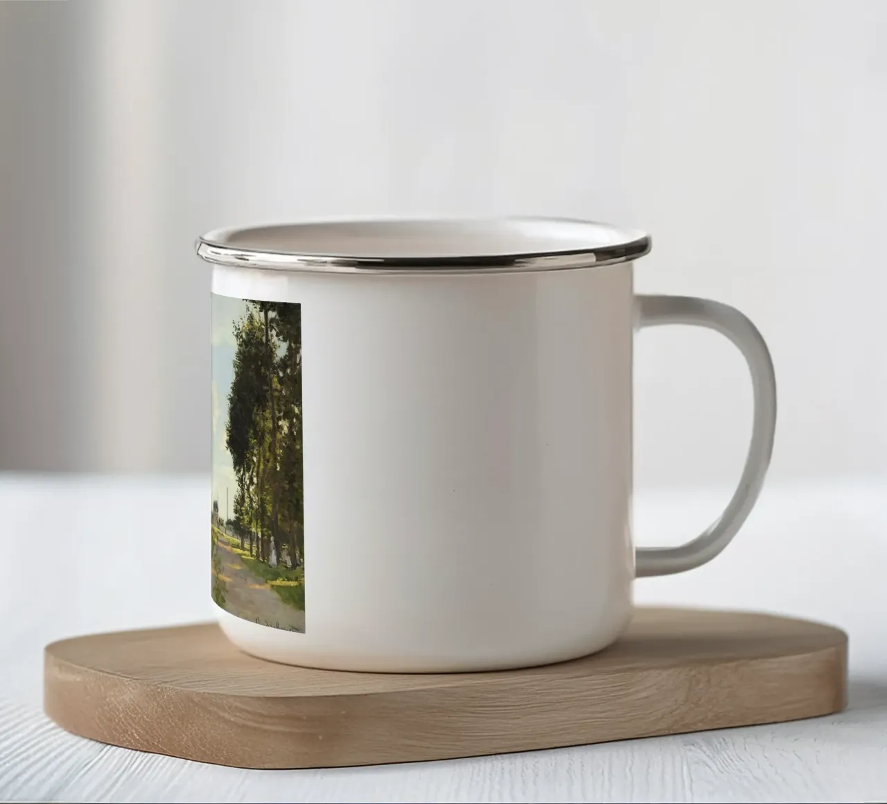 La Senna ad Argenteuil tazza in smalto da RodneyArt