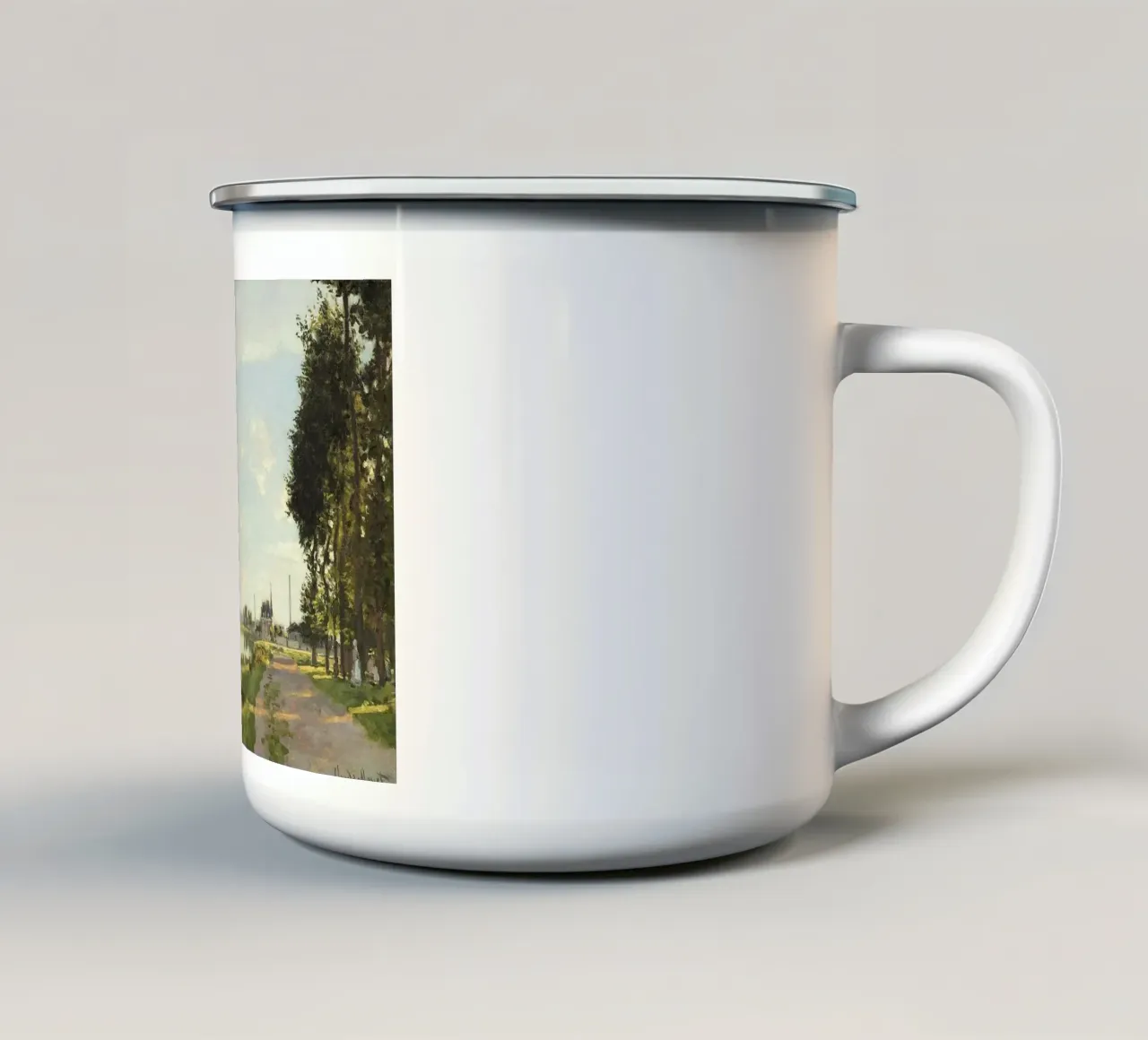 La Senna ad Argenteuil tazza in smalto da RodneyArt