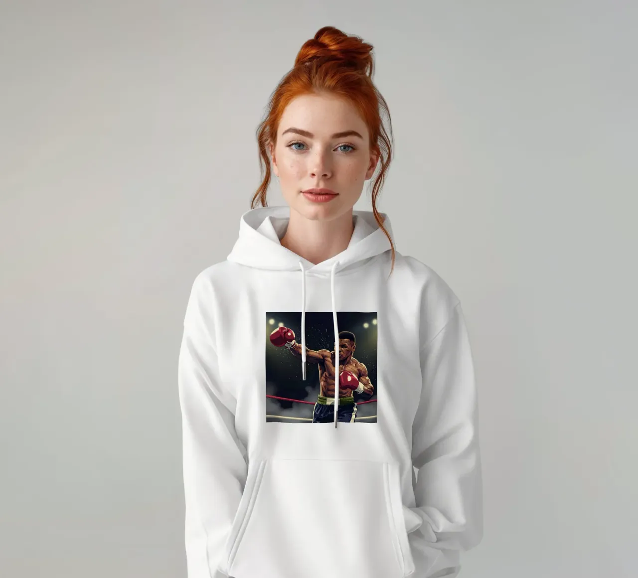 Mike Tyson upper cut felpa con cappuccio da Lembayung art