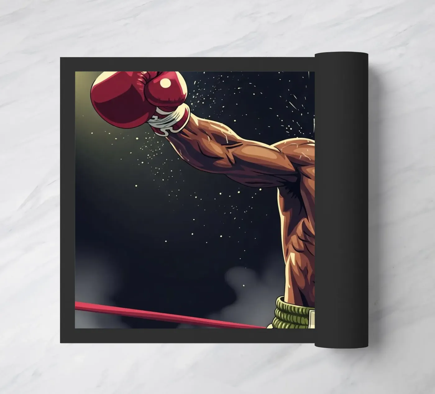 Mike Tyson upper cut doormat by Lembayung art
