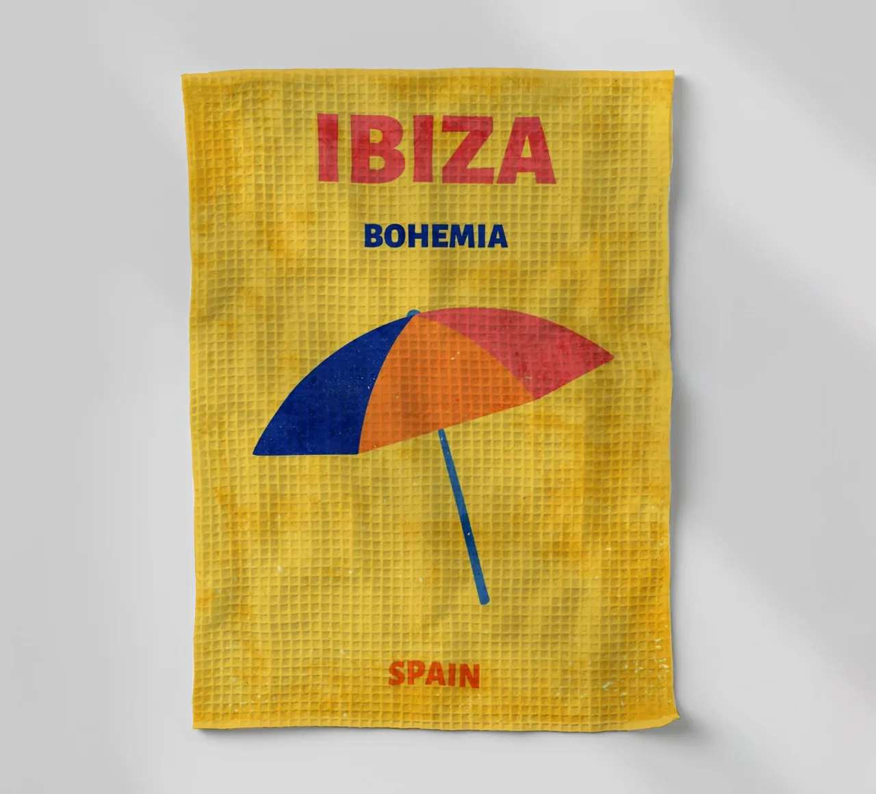 Ibiza Bohemia Espagne Parapluie de plage Art torchon de Drew Studio