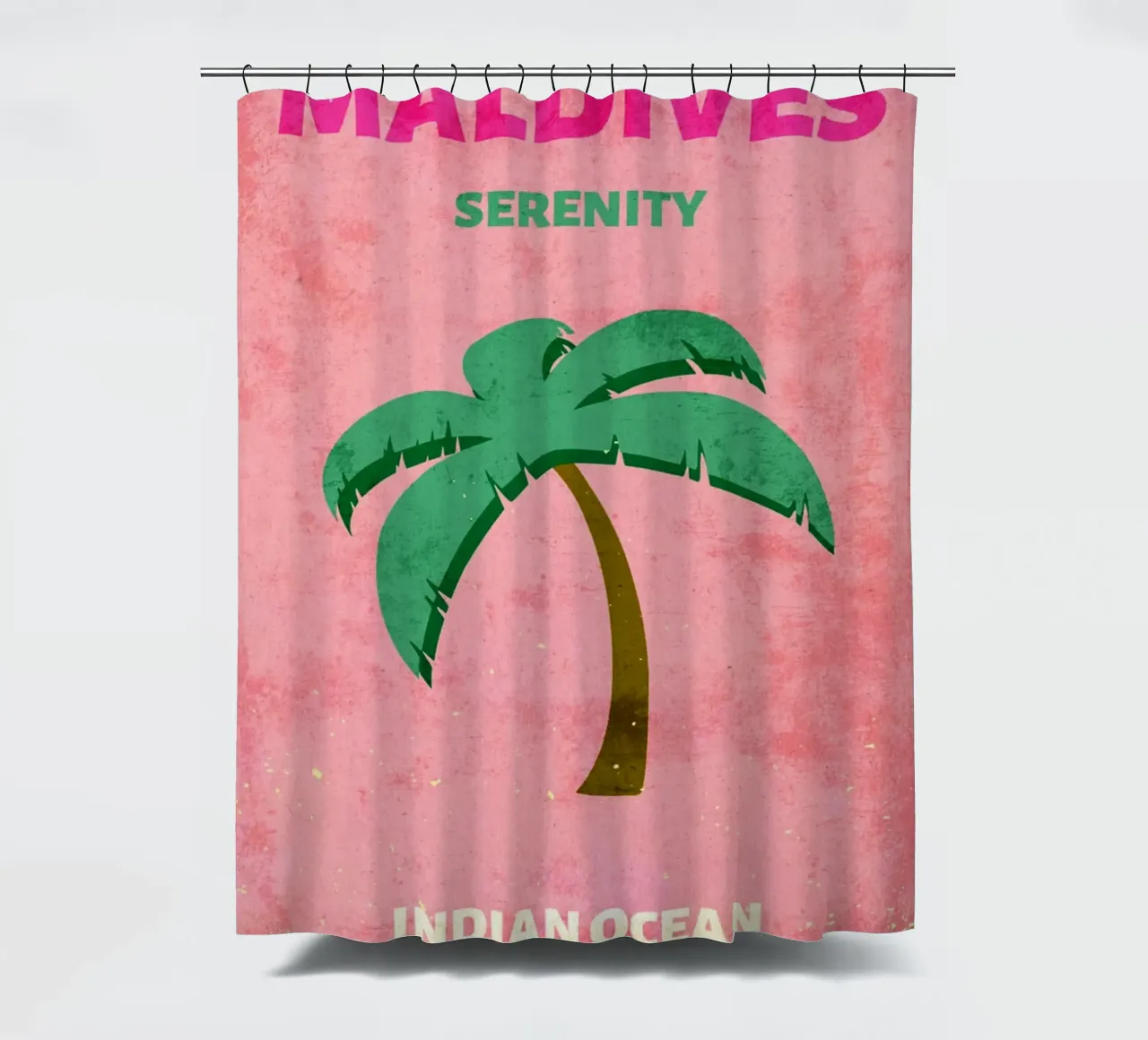 Maldive Serenity Palm Tree tenda da doccia da Drew Studio