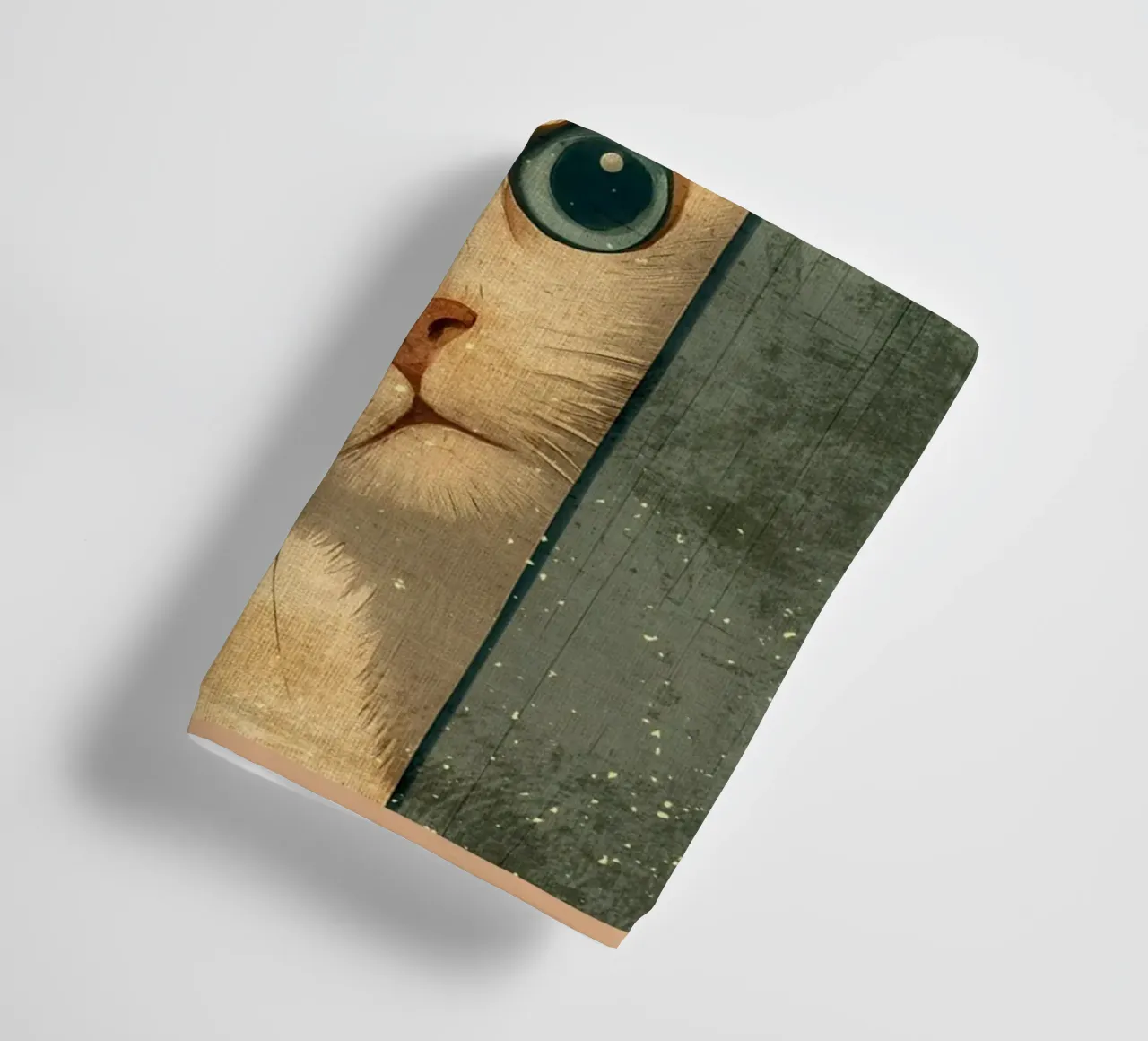 Whatcha Doing_ Curious Cat Peeking towel by Drew Studio