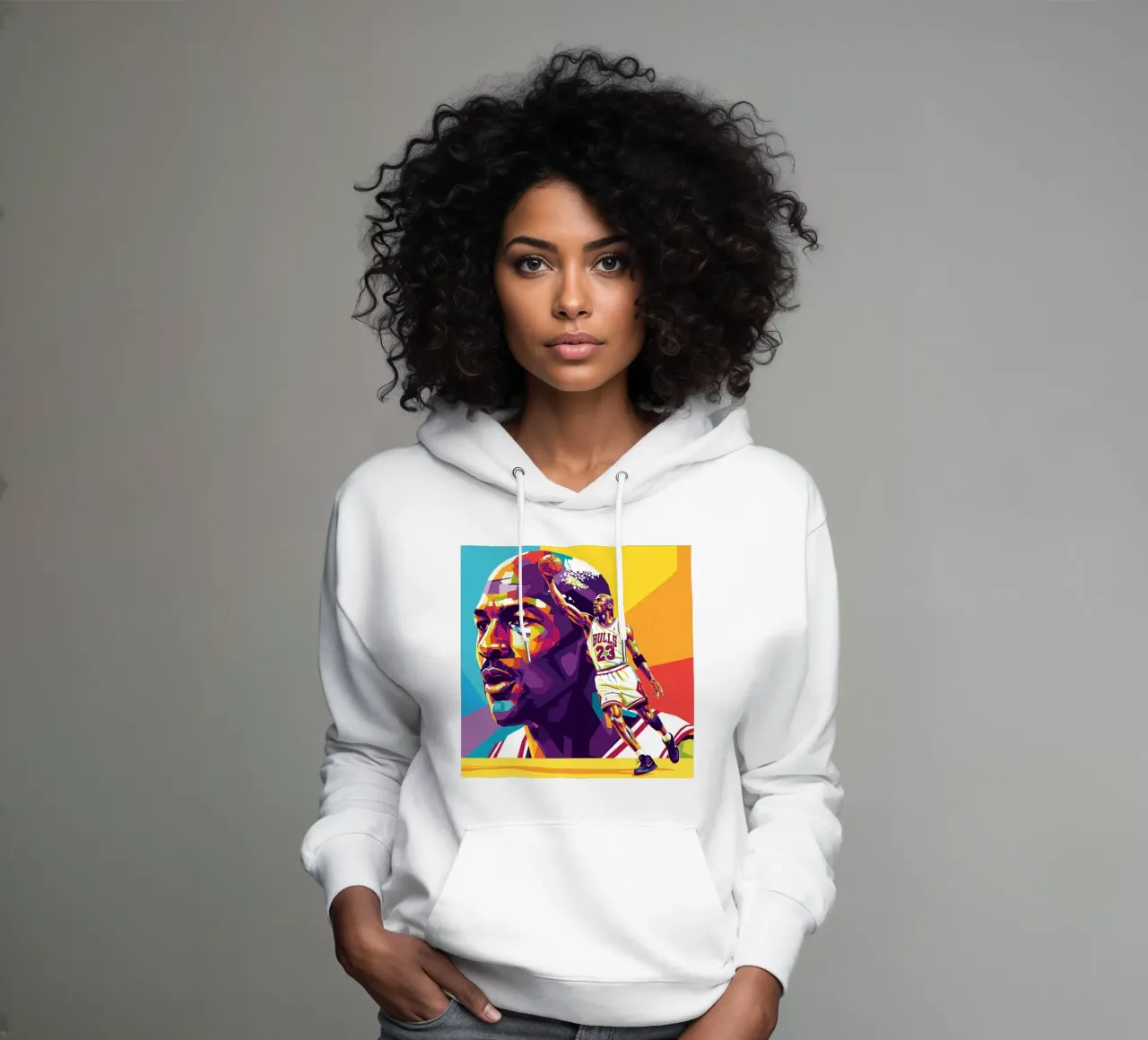 Michael Jordan in WPAP art style felpa con cappuccio da Hantamrata