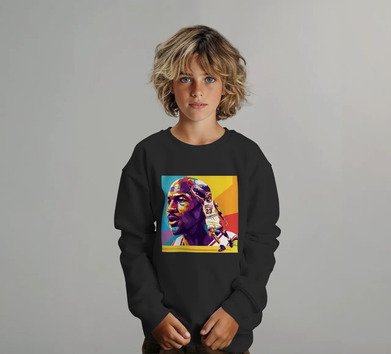 Michael Jordan in WPAP art style felpa bambino da Hantamrata