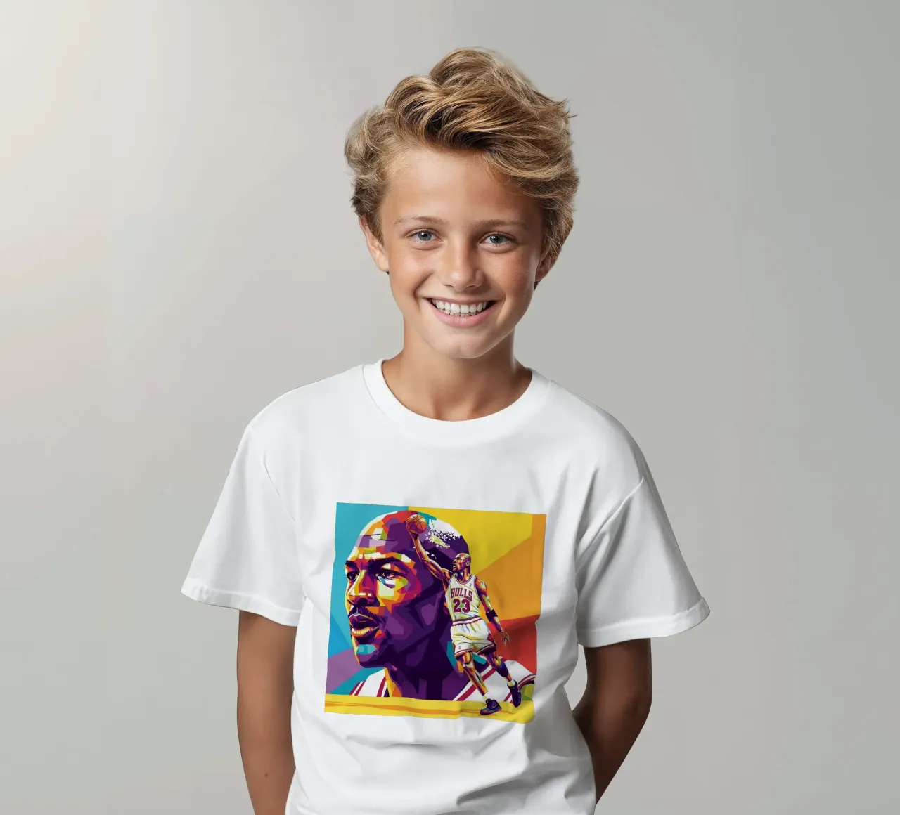 Michael Jordan in WPAP art style t-shirt bambini da Hantamrata