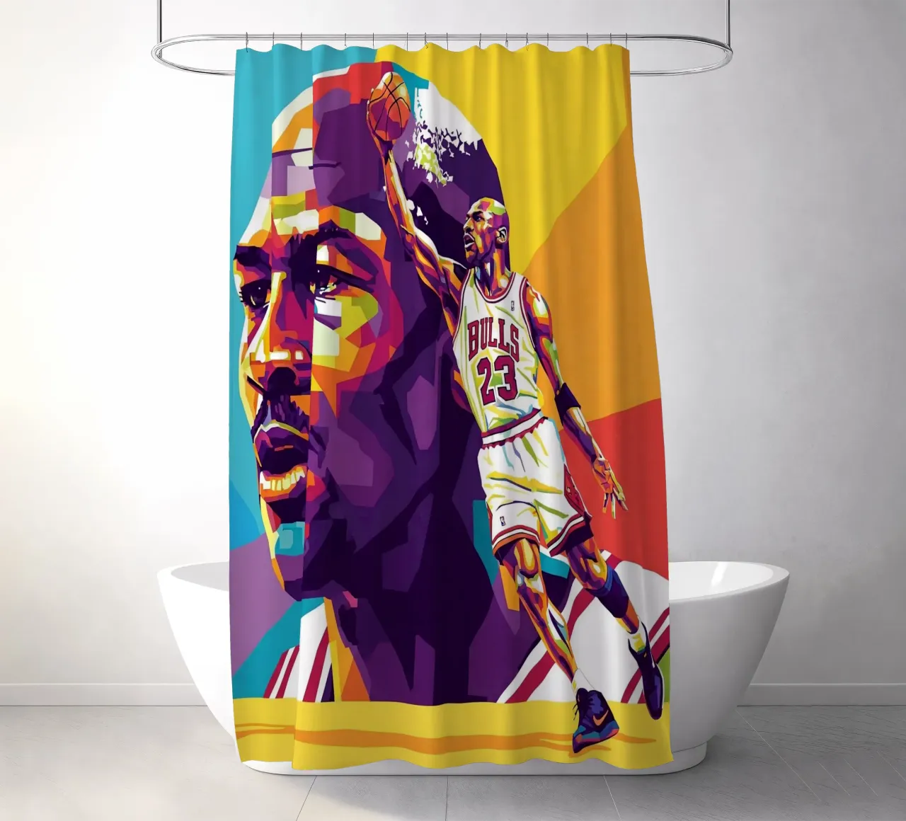Michael Jordan in WPAP art style tenda da doccia da Hantamrata