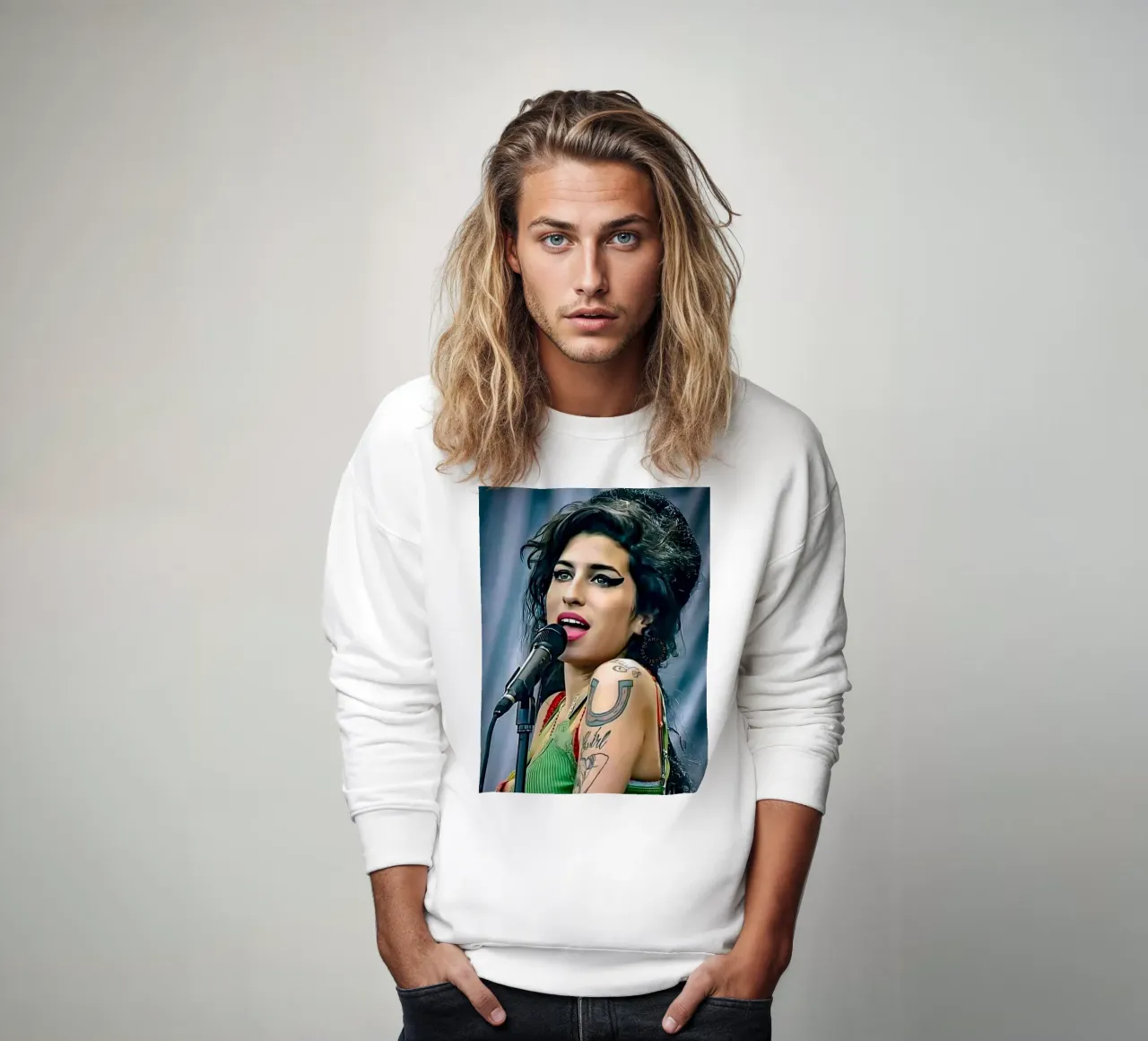 Amy Winehouse sudadera de Musadad Shop