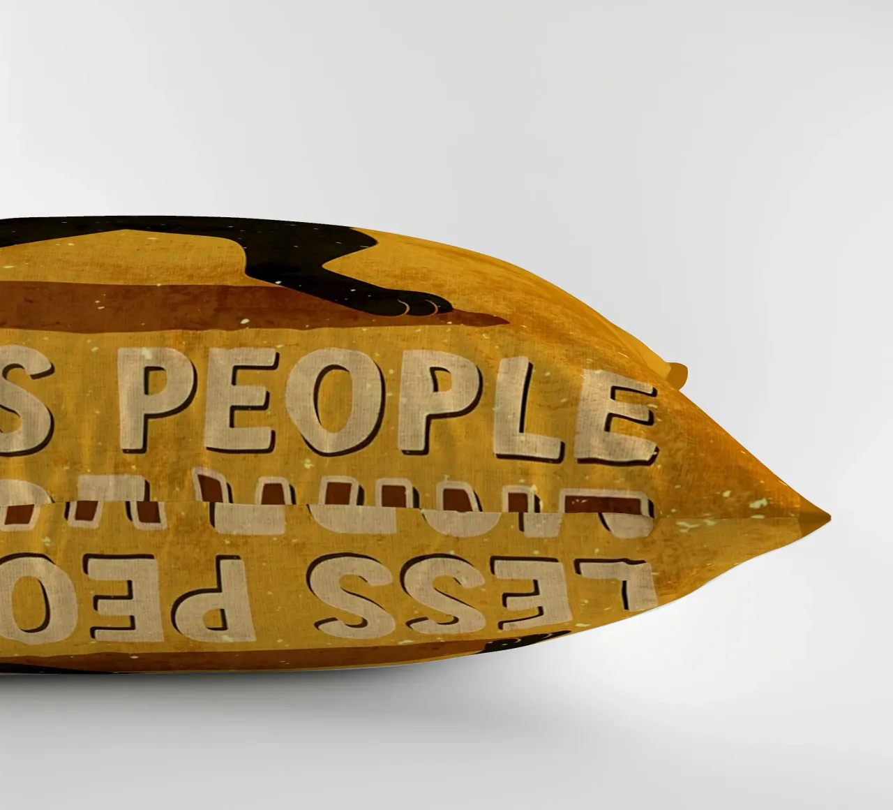 Less People More Wine Cat Poster per la cucina cuscino da Drew Studio