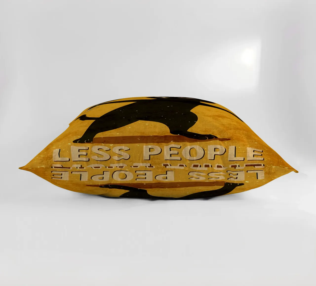 Less People More Wine Cat Poster per la cucina cuscino da Drew Studio