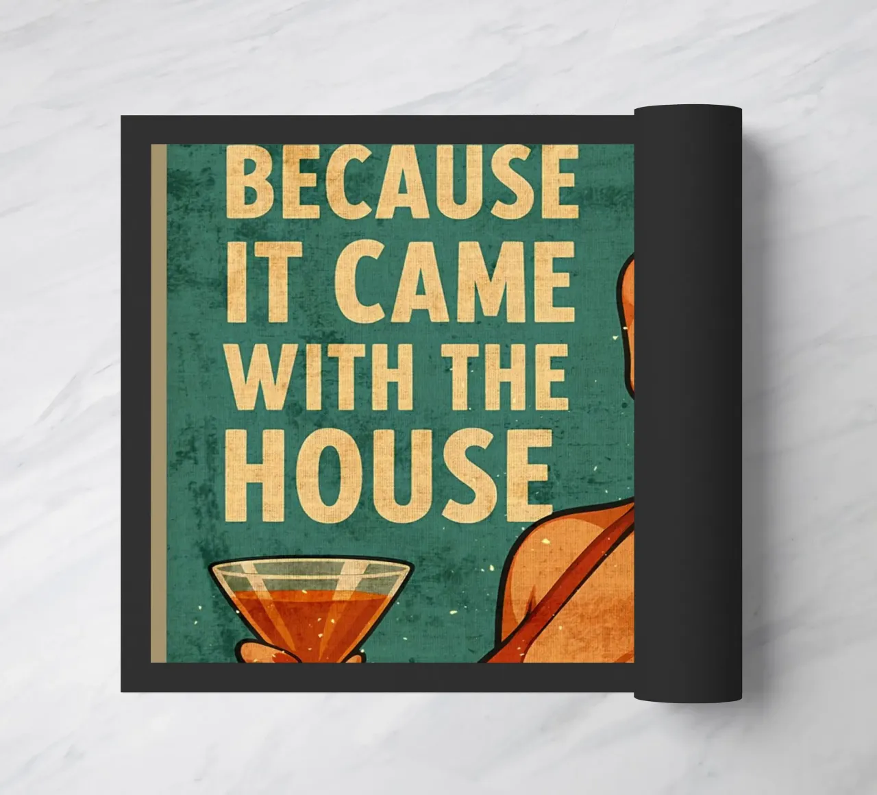 La cucina è arrivata con la casa Funny Art zerbino da Drew Studio