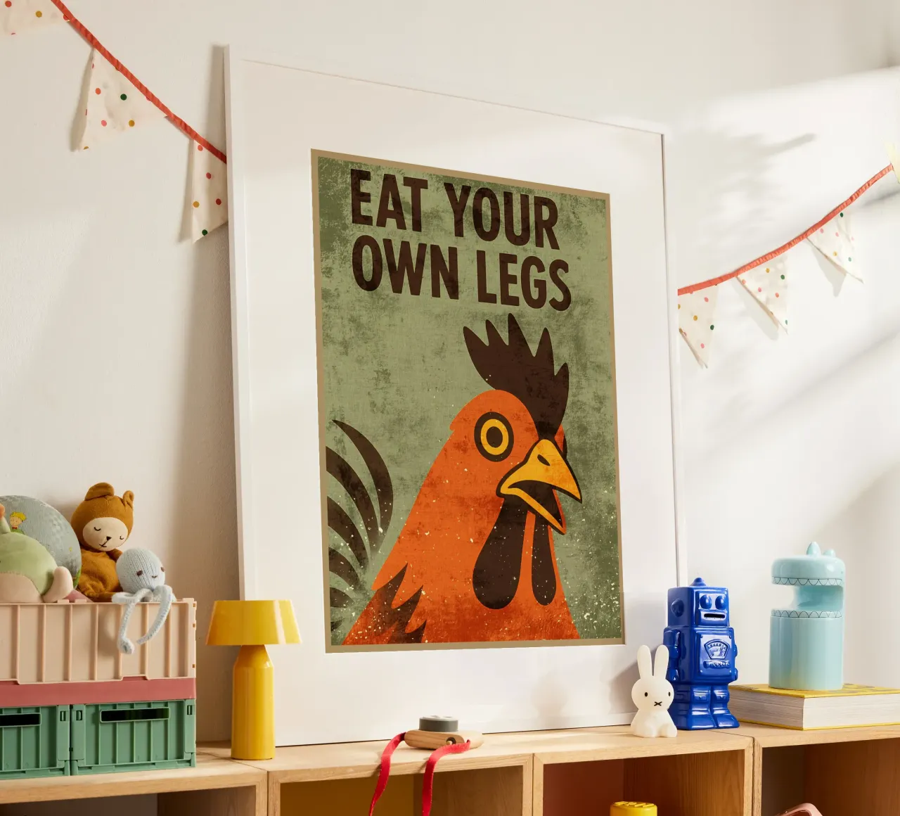 Mangiare le proprie gambe Arte in cucina carta hahnemühle da Drew Studio