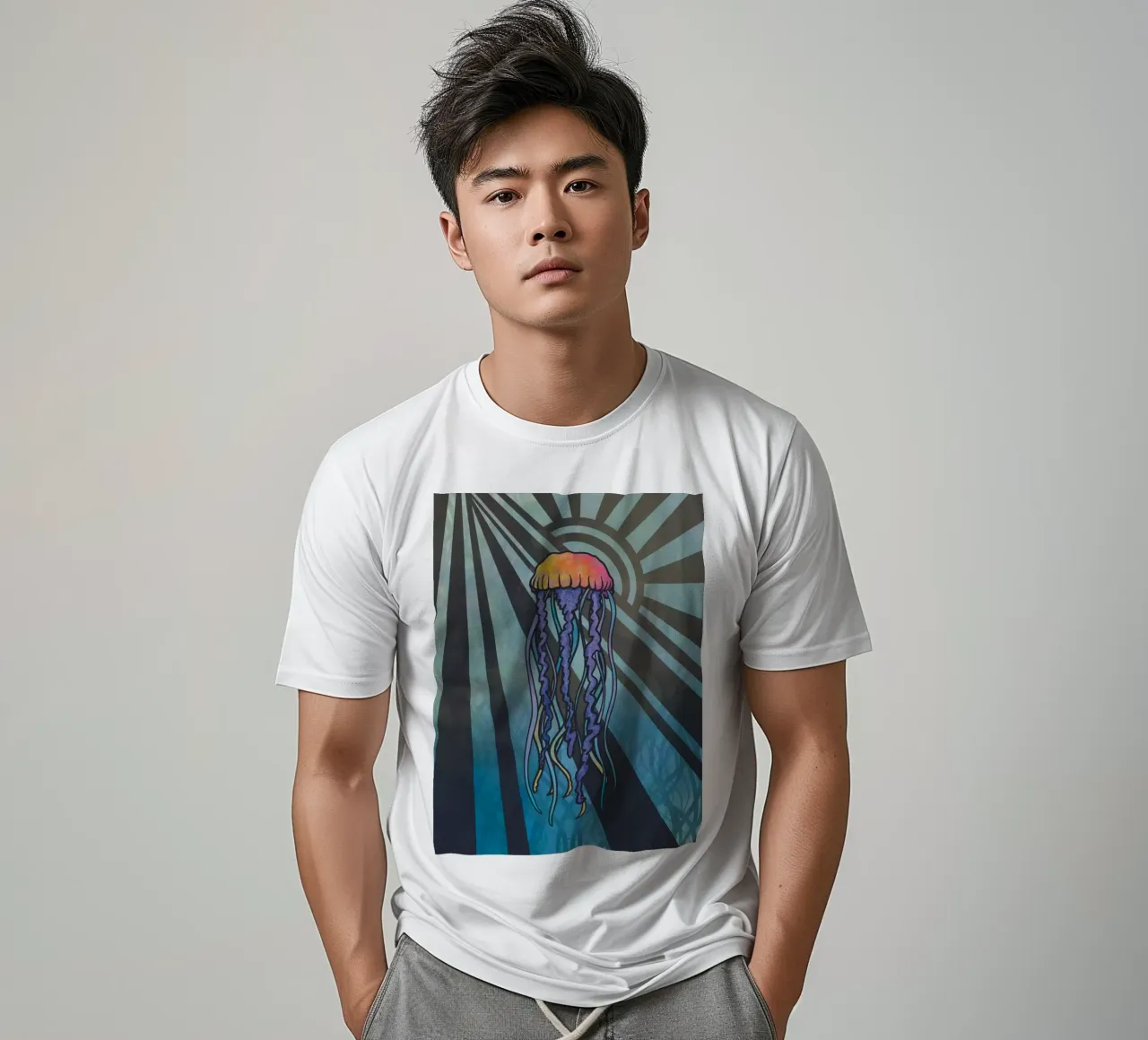 Geo Jellyfish t-shirt da KP Design