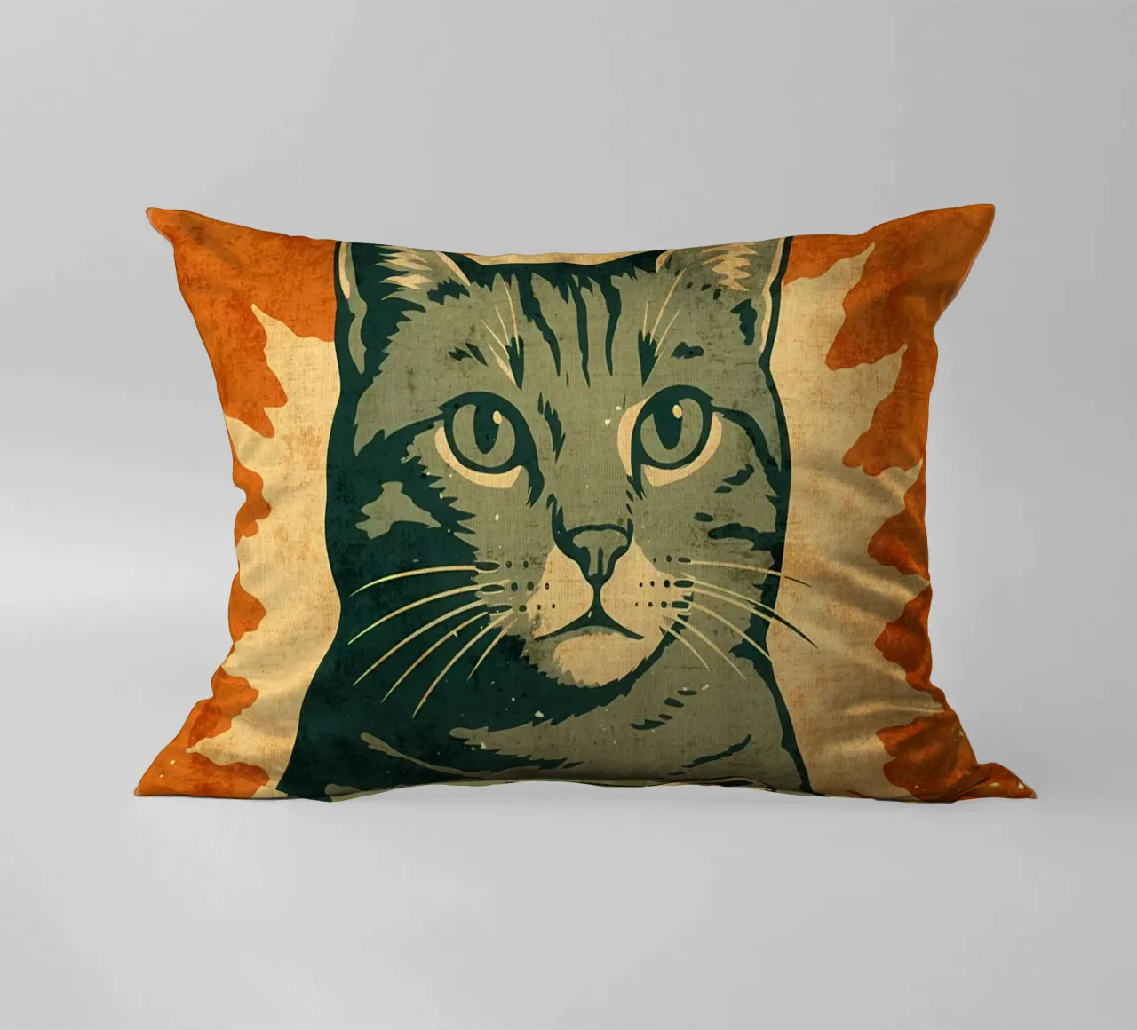 Gatto con caffè - Messaggio di speranza per la toilette cuscino da Drew Studio