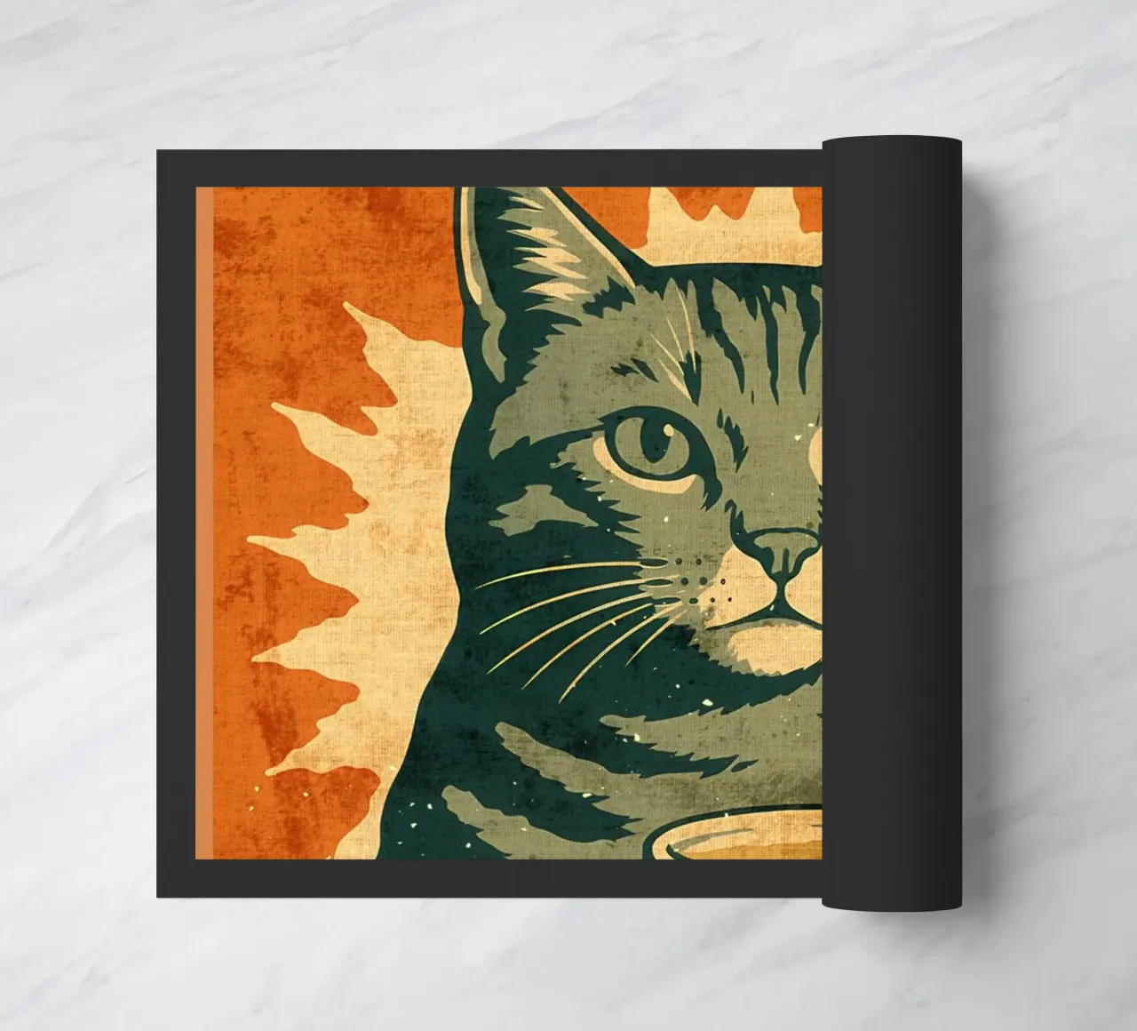 Gatto con caffè - Messaggio di speranza per la toilette zerbino da Drew Studio