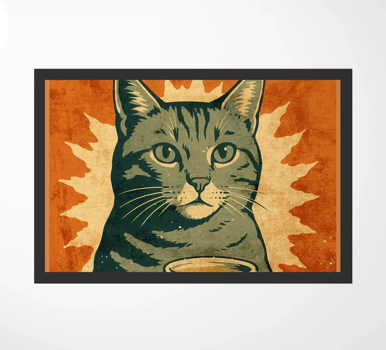 Gatto con caffè - Messaggio di speranza per la toilette zerbino da Drew Studio