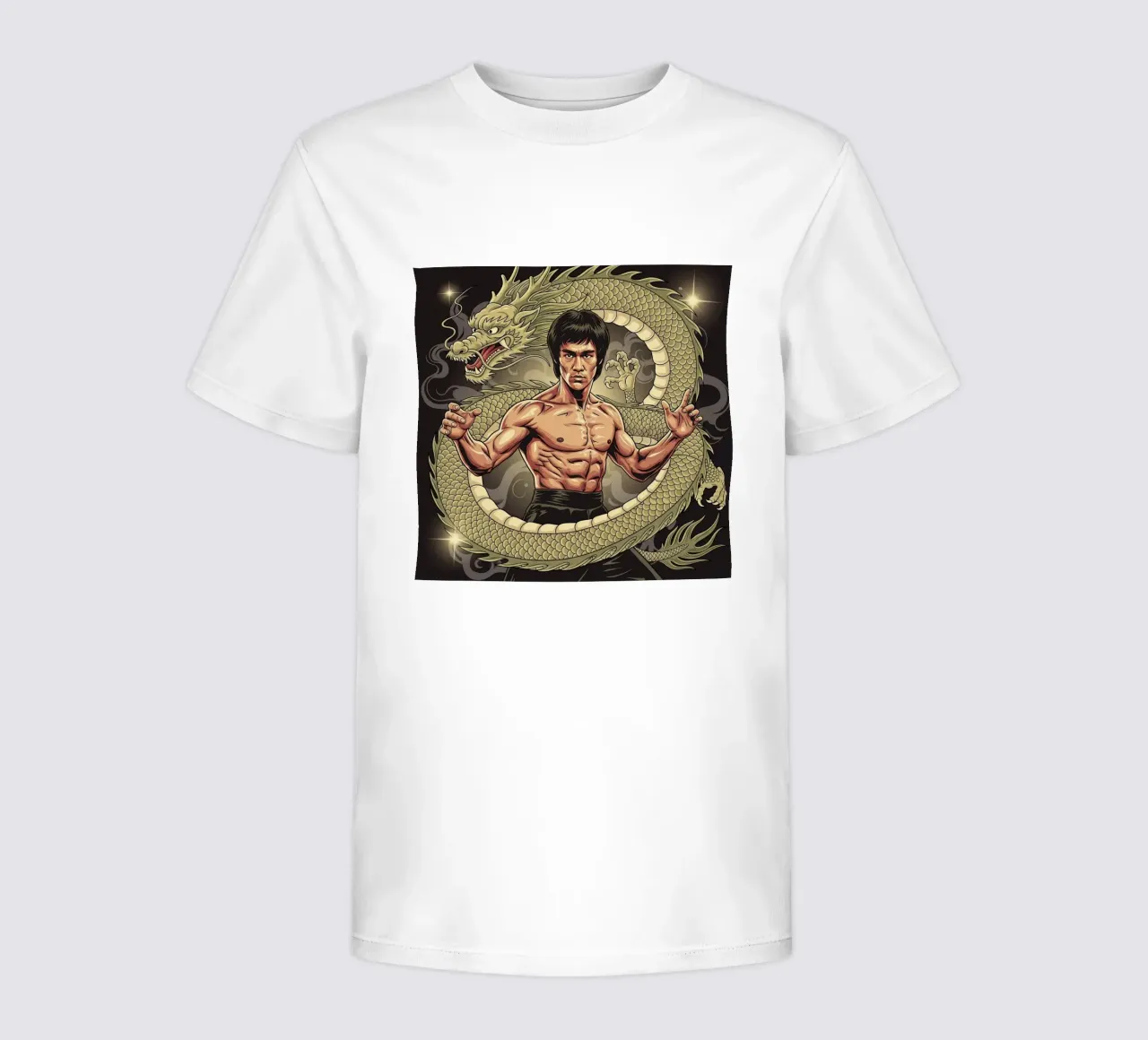 Bruce Lee art kids t-shirt by Lembayung art