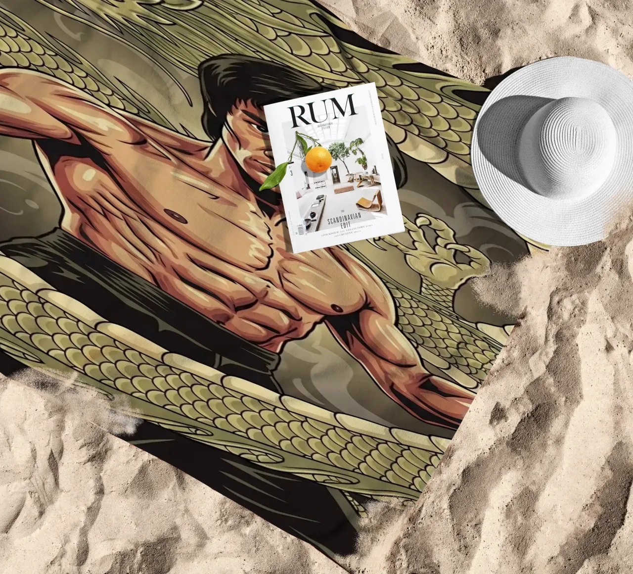 Bruce Lee art telo mare da Lembayung art