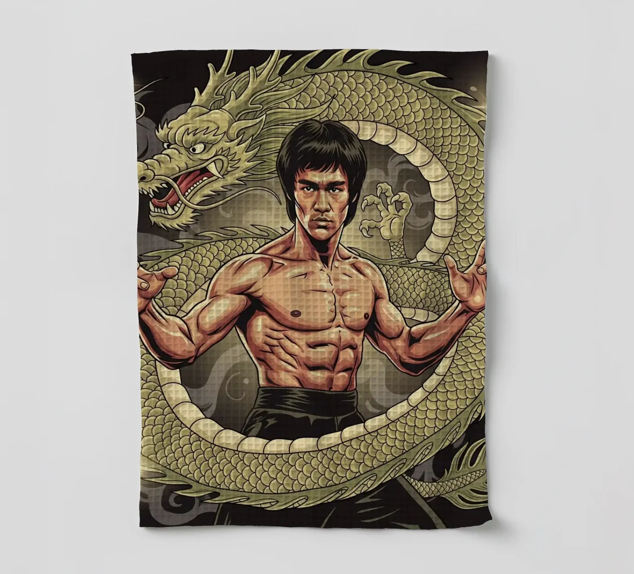 Bruce Lee art canovaccio da cucina da Lembayung art