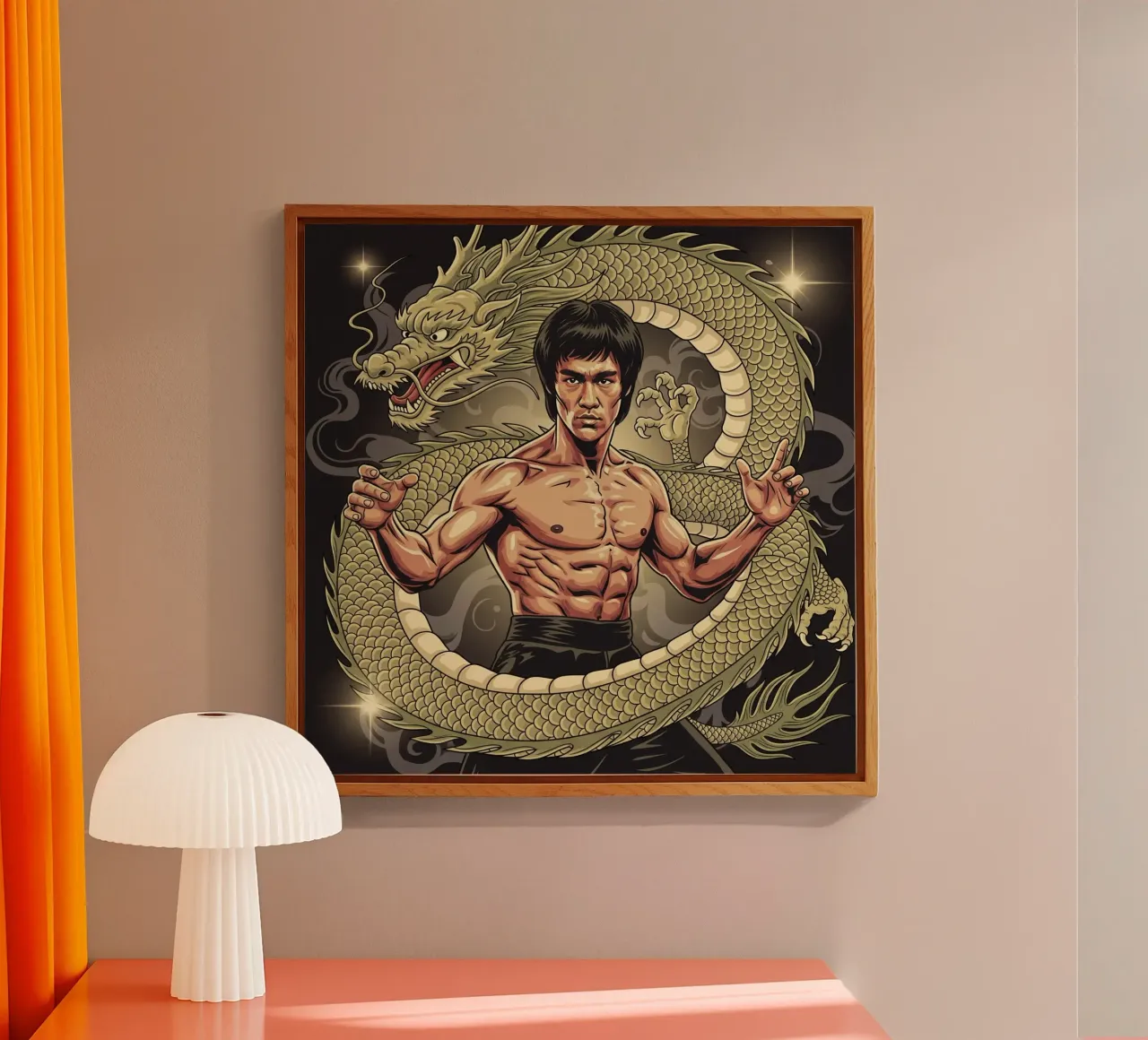 Bruce Lee art plexiglass da Lembayung art