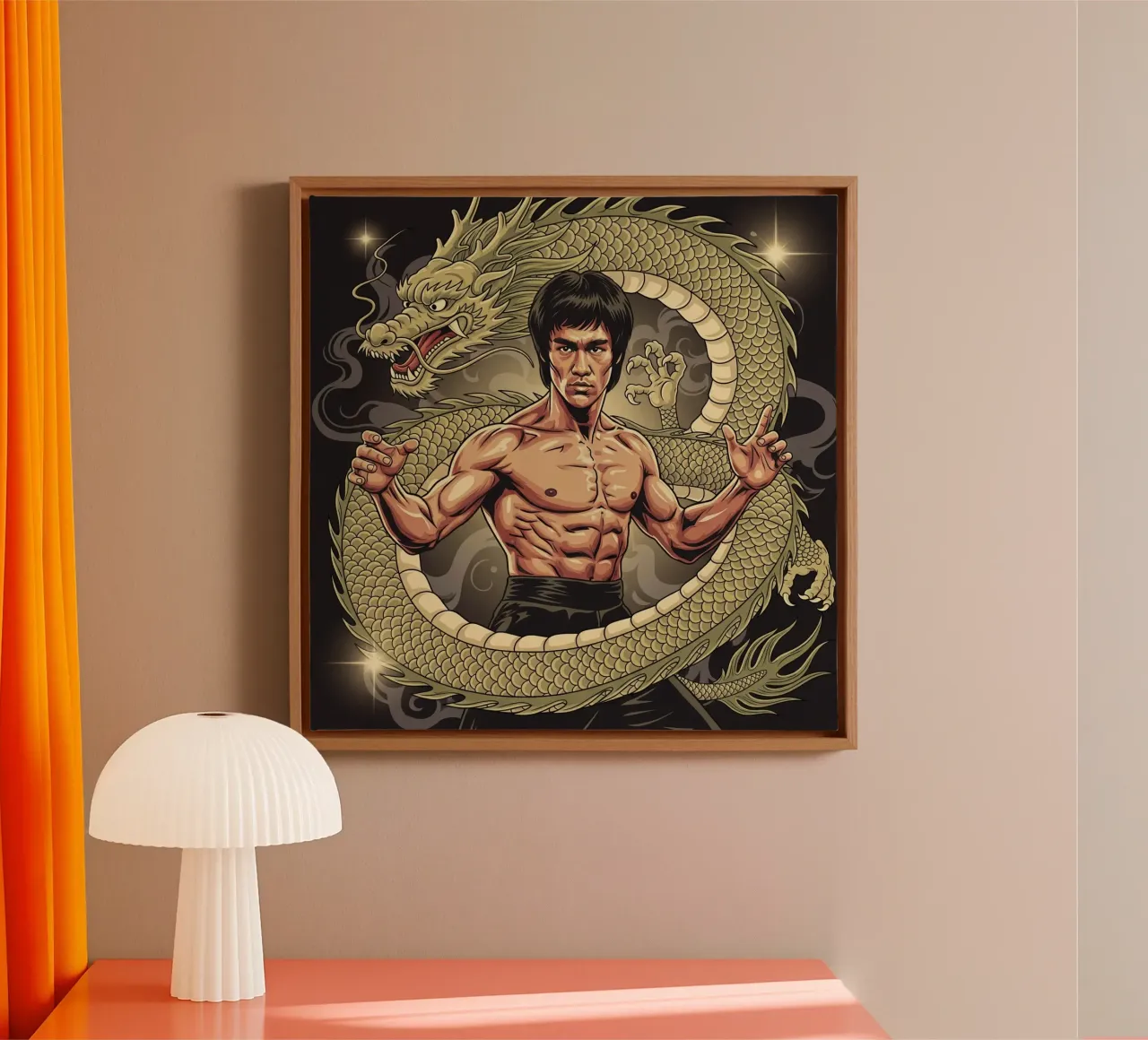 Bruce Lee art canvas by Lembayung art