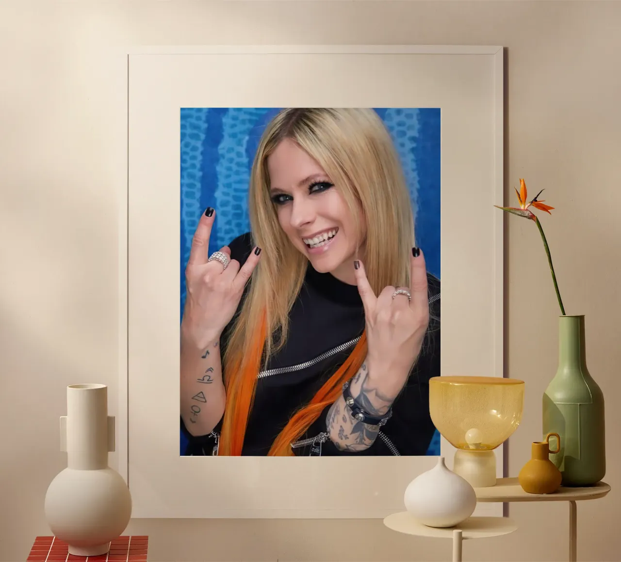 Avril Lavigne poster con telaio in plastica da Musadad Shop
