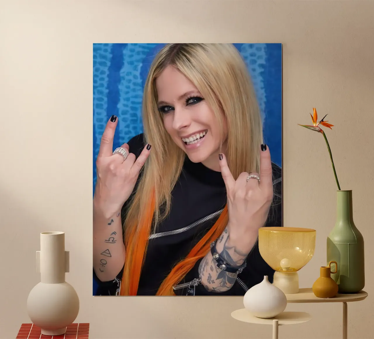 Avril Lavigne poster con telaio in plastica da Musadad Shop