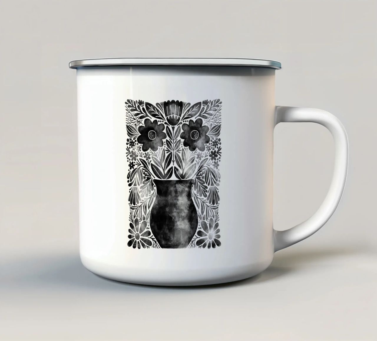 Vaso di fiori tazza in smalto da Matthew Taylor Wilson