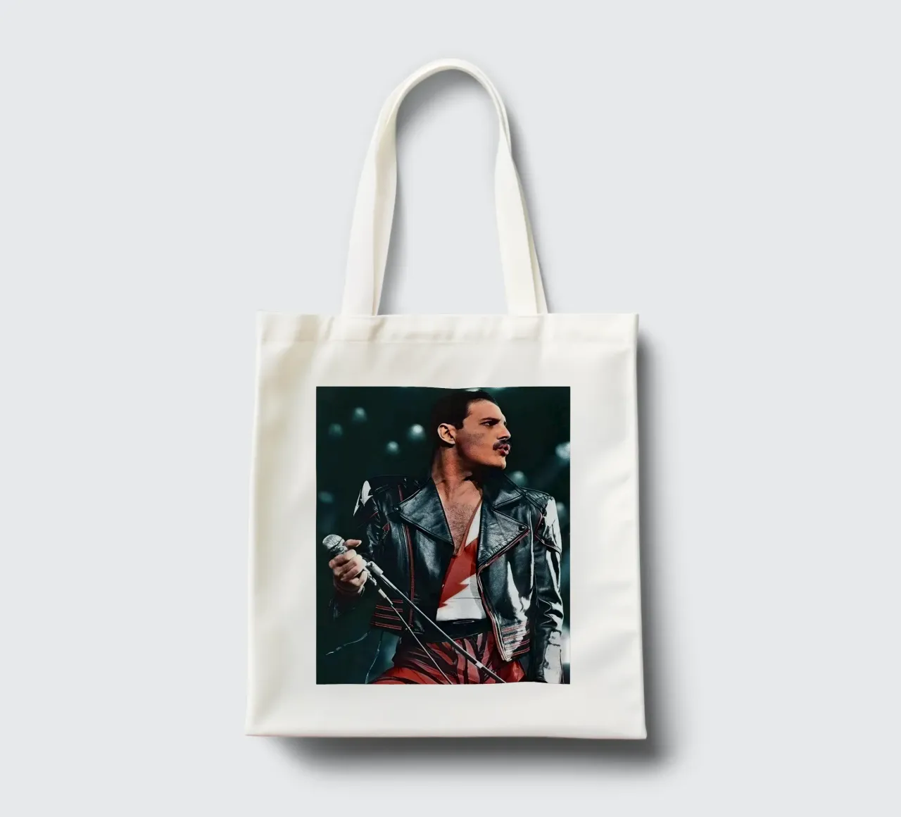 Freddie Mercury Singing borsa in juta da Musadad Shop